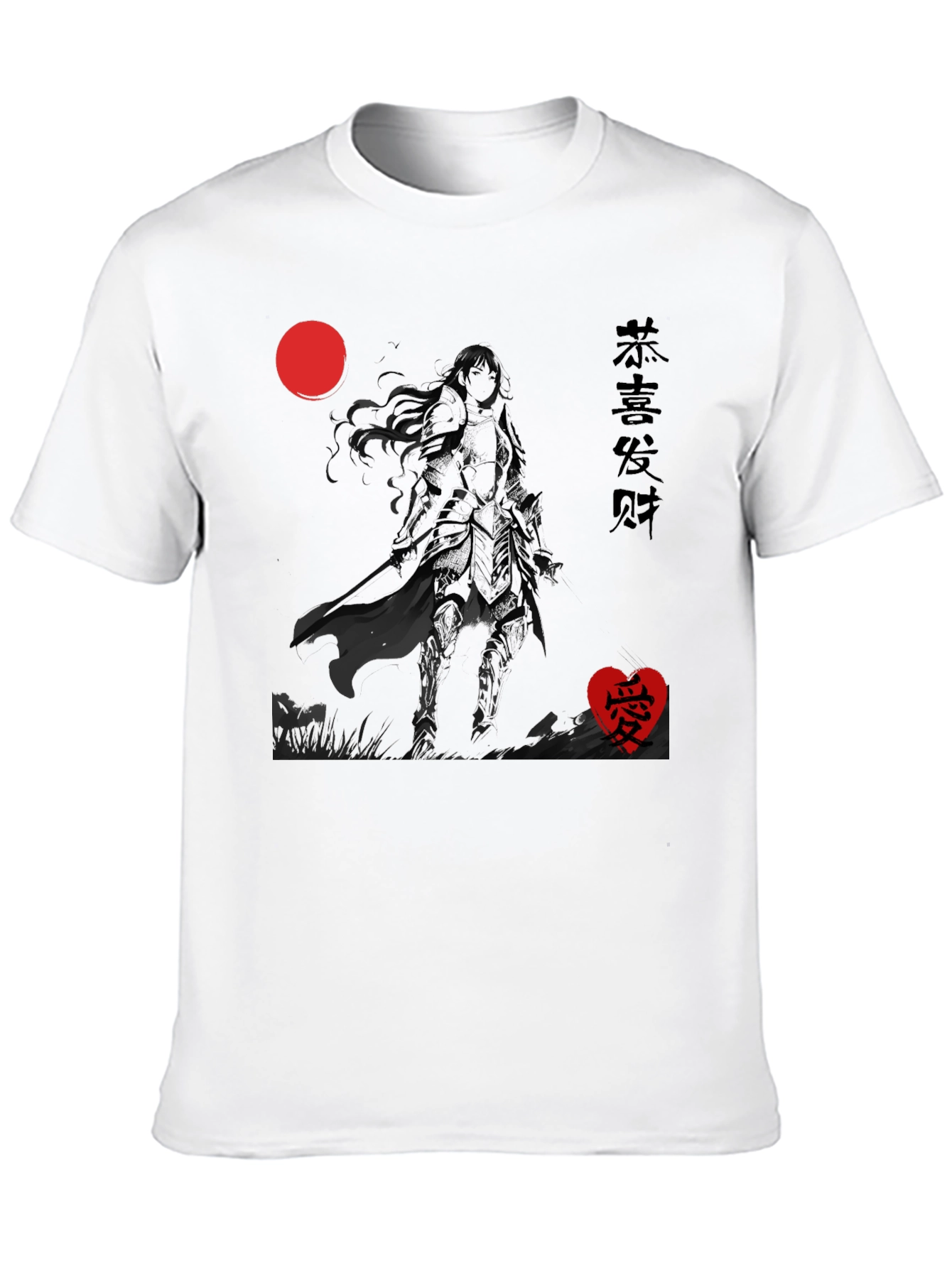 Black Graphic Tee - Anime Warrior