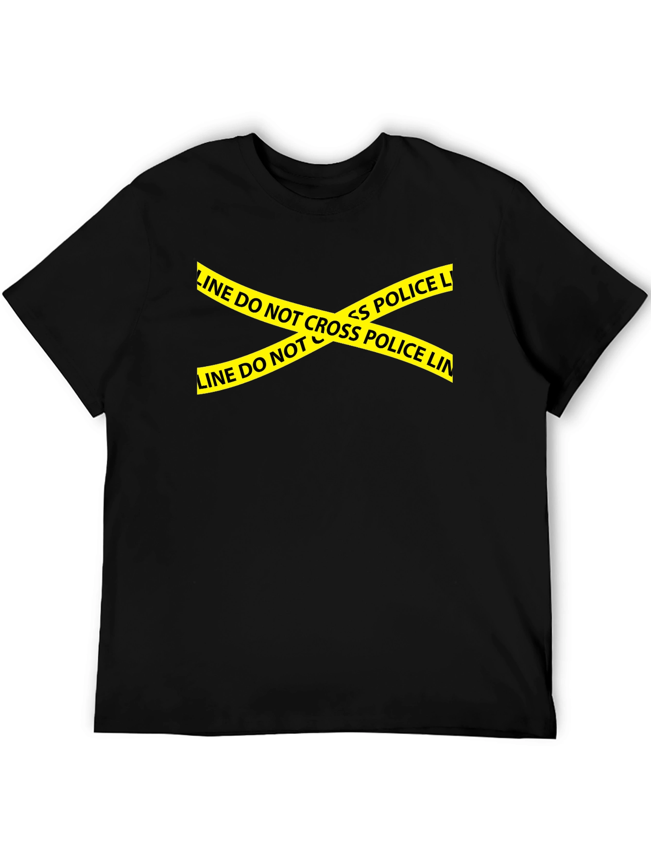 Police Line Do Not Cross Graphic Tee - Black