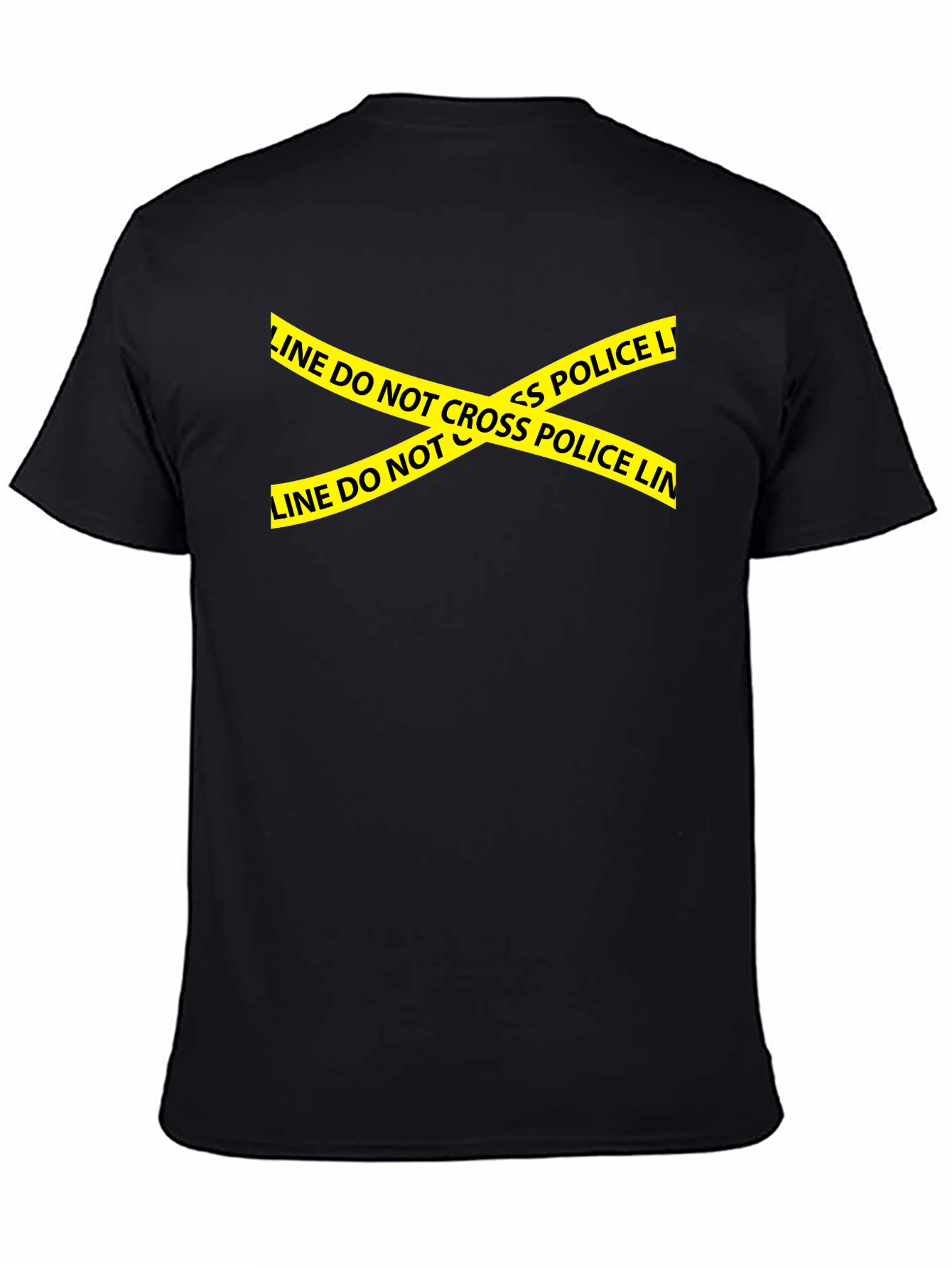 Police Line Do Not Cross Graphic Tee - Black
