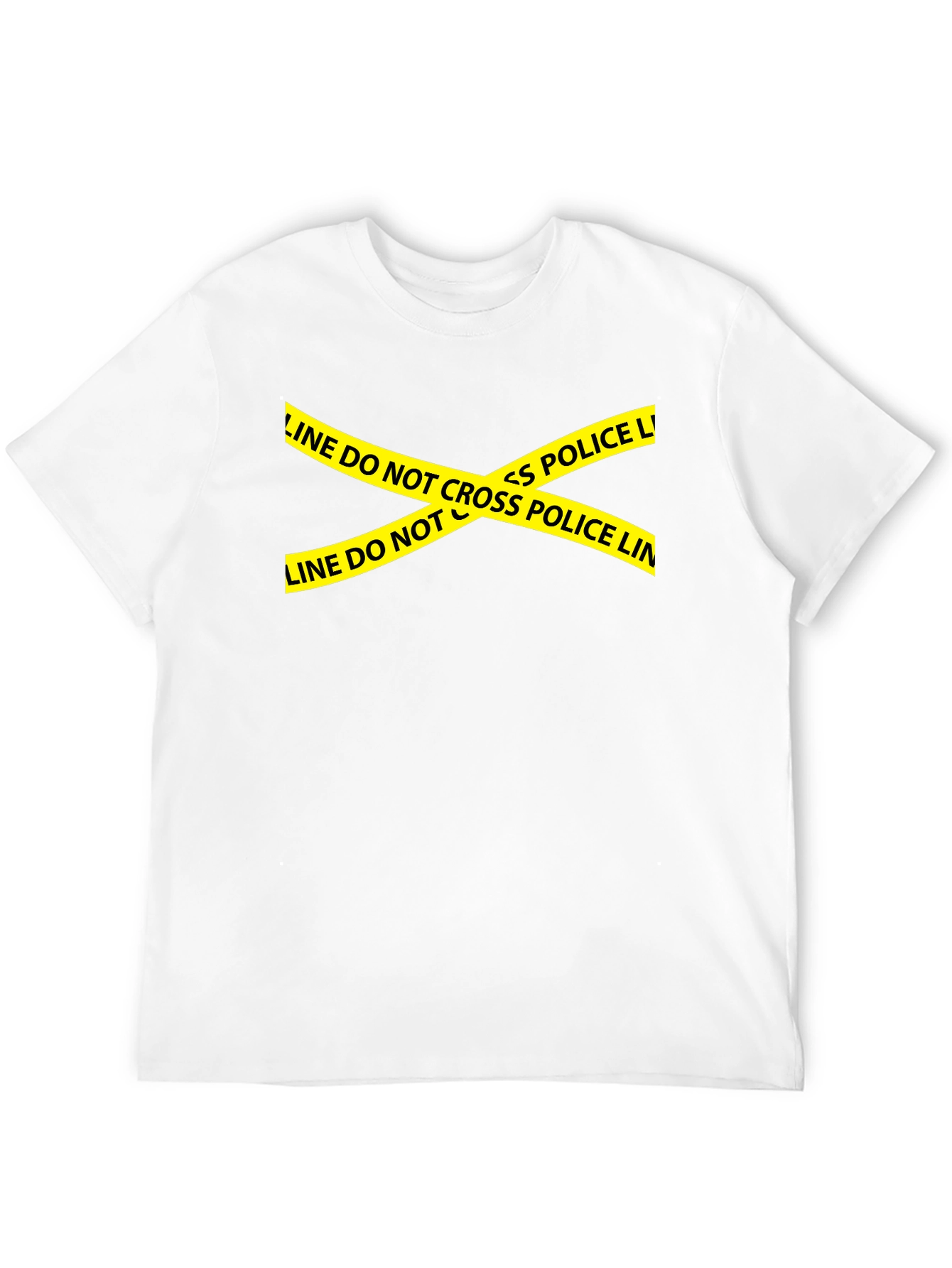 Police Line Do Not Cross Graphic Tee - Black