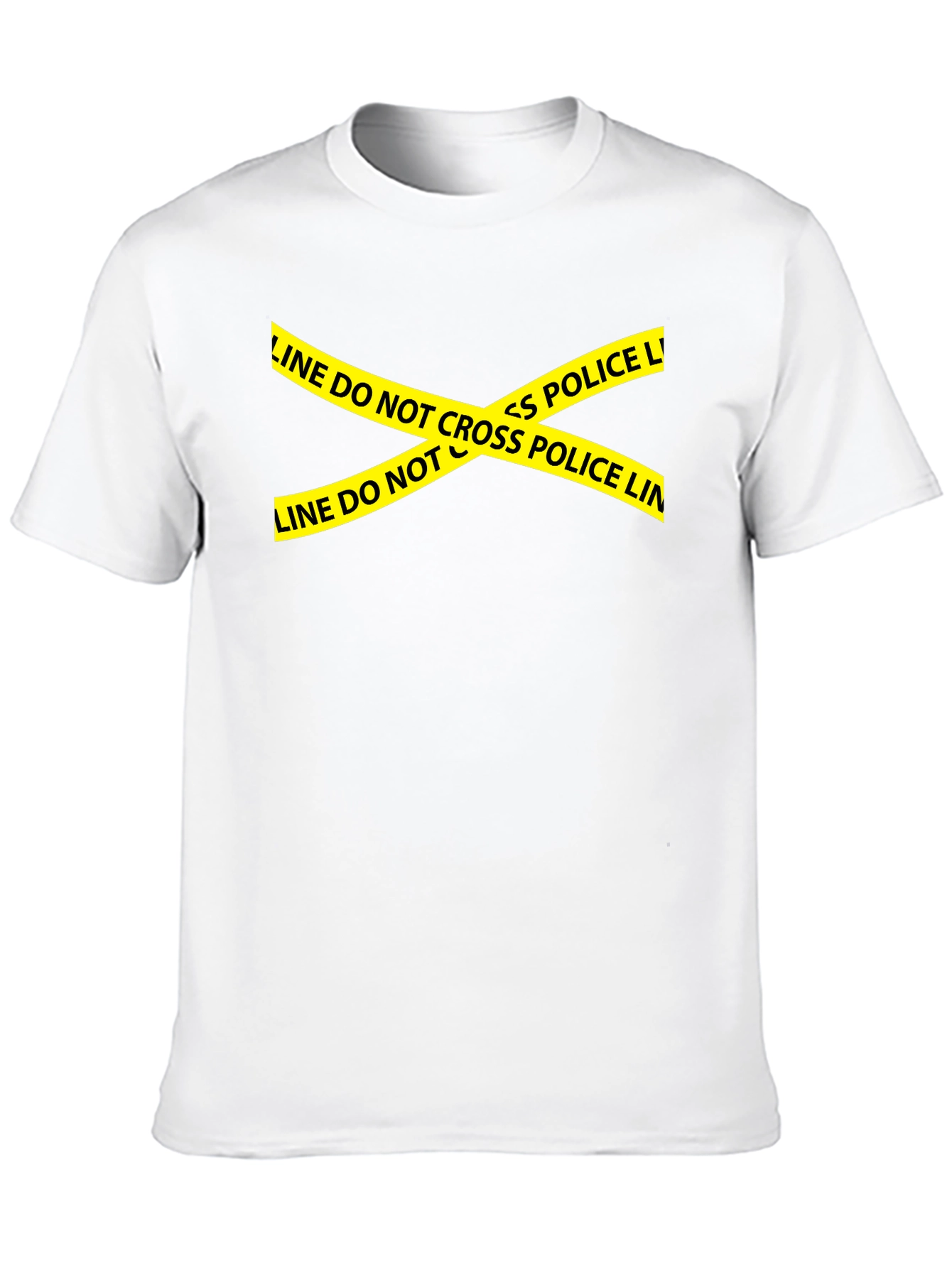 Police Line Do Not Cross Graphic Tee - Black