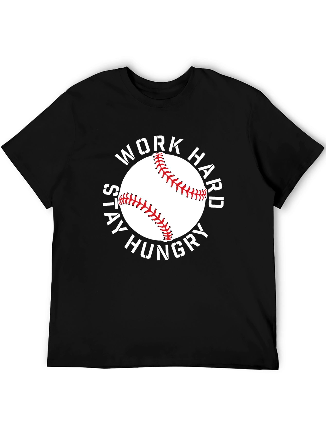 Work Hard Baseball Graphic T-Shirt