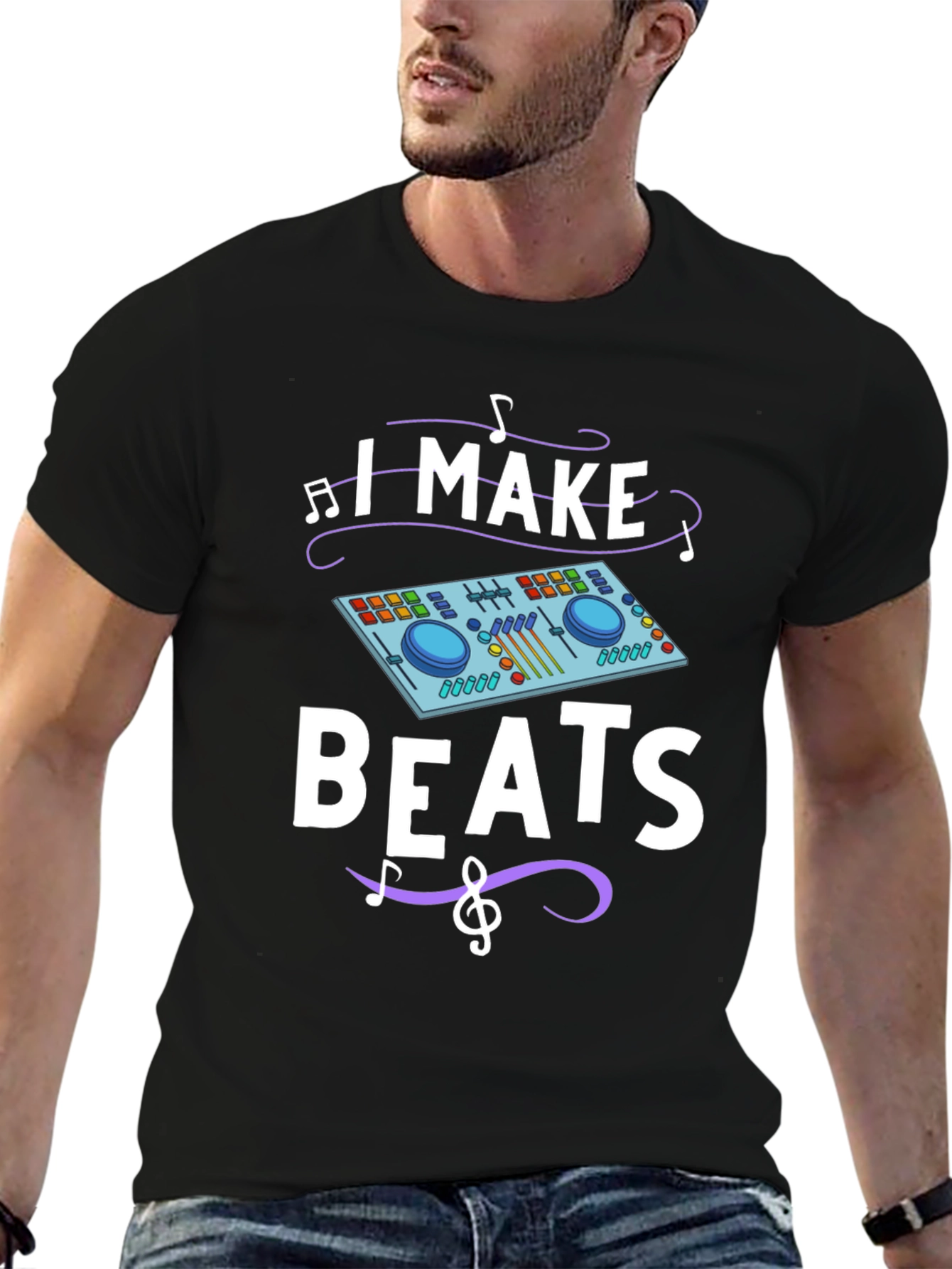 I Make Beats Graphic T-Shirt DJ Music Producer Tee