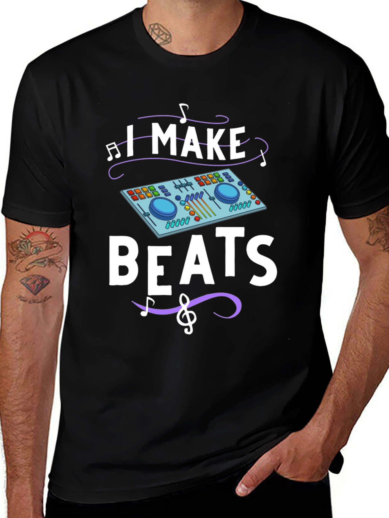 I Make Beats Graphic T-Shirt DJ Music Producer Tee