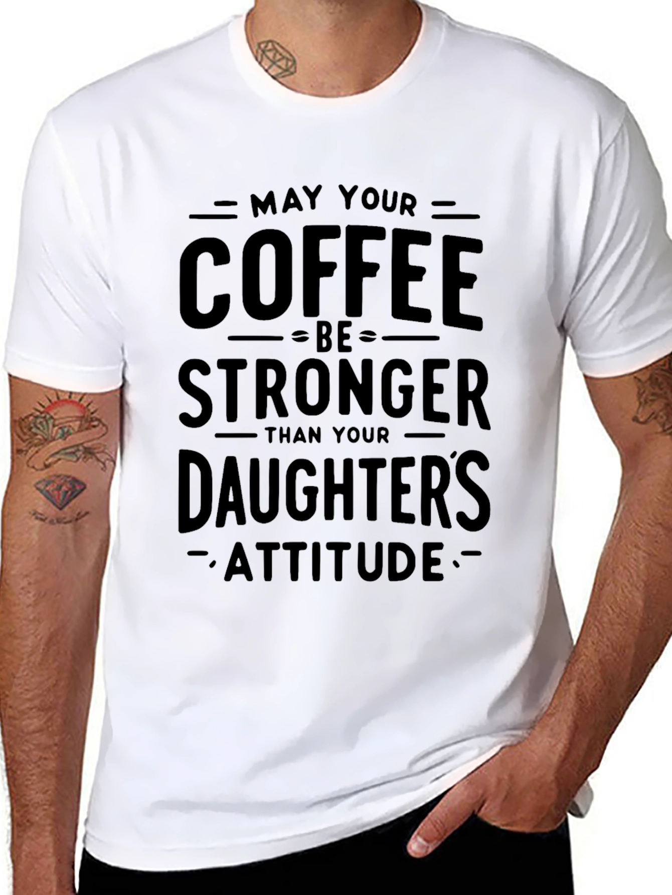 Funny Coffee & Daughter Attitude T-Shirt