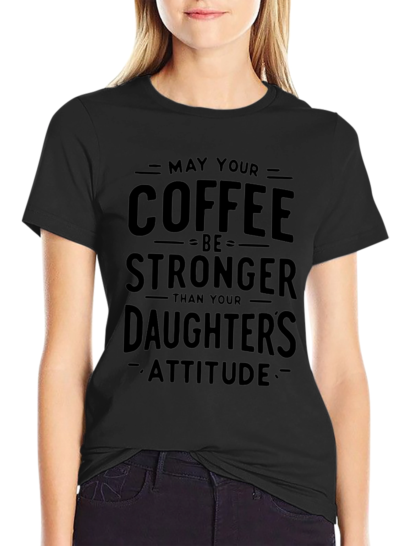 Funny Coffee & Daughter Attitude T-Shirt