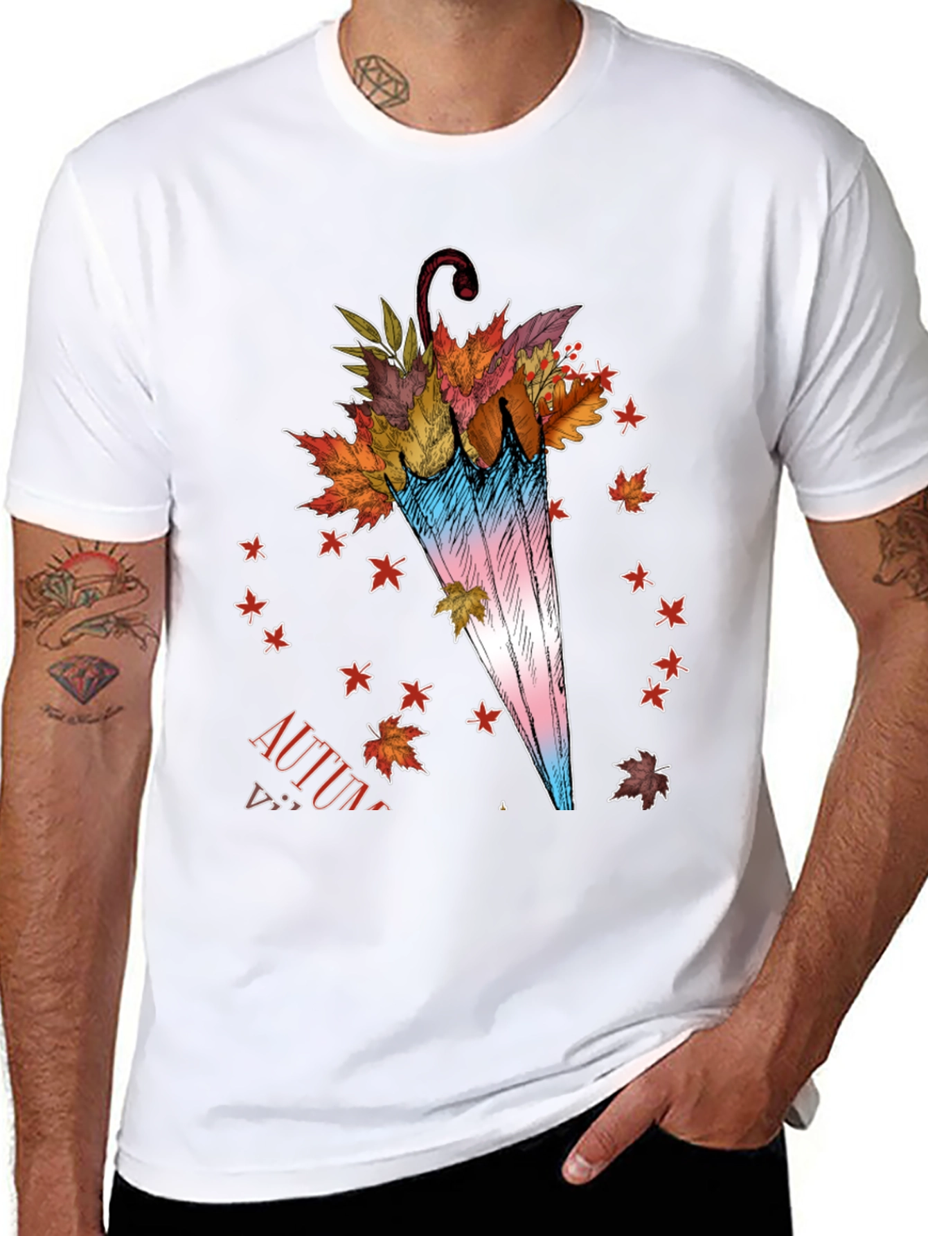 Autumn Leaves Umbrella T-Shirt