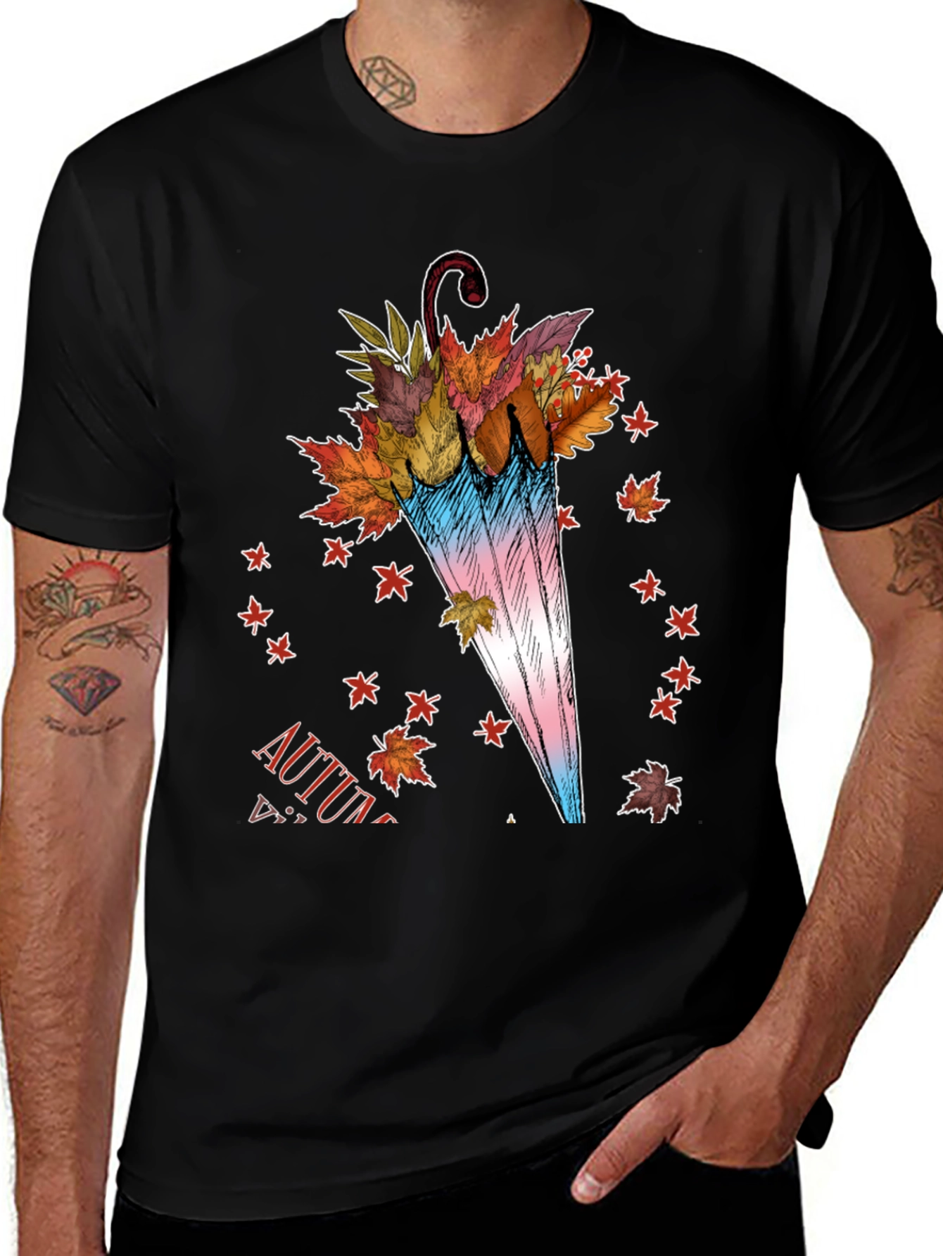 Autumn Leaves Umbrella T-Shirt