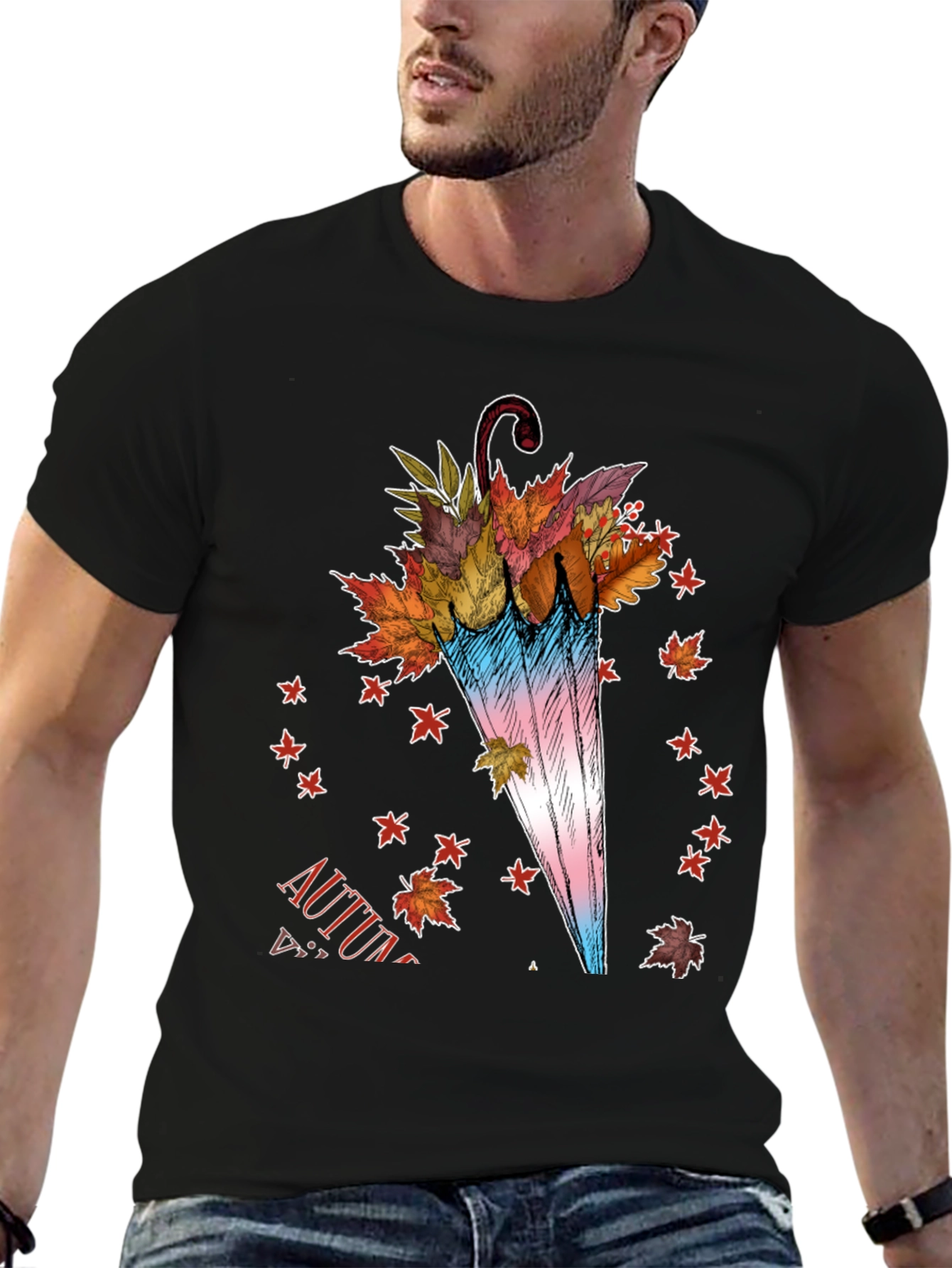 Autumn Leaves Umbrella T-Shirt