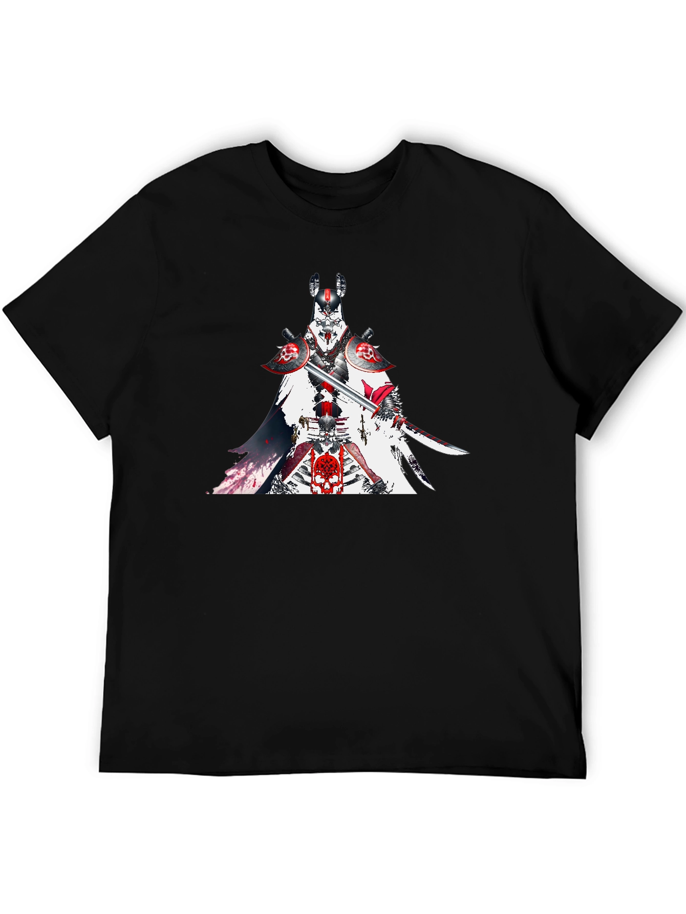 Samurai Warrior Graphic T-Shirt - Black