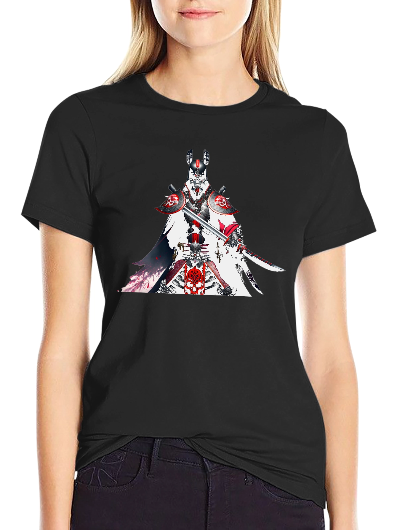 Samurai Warrior Graphic T-Shirt - Black