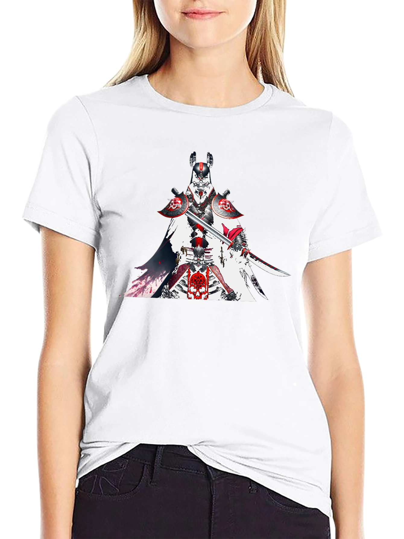 Samurai Warrior Graphic T-Shirt - Black