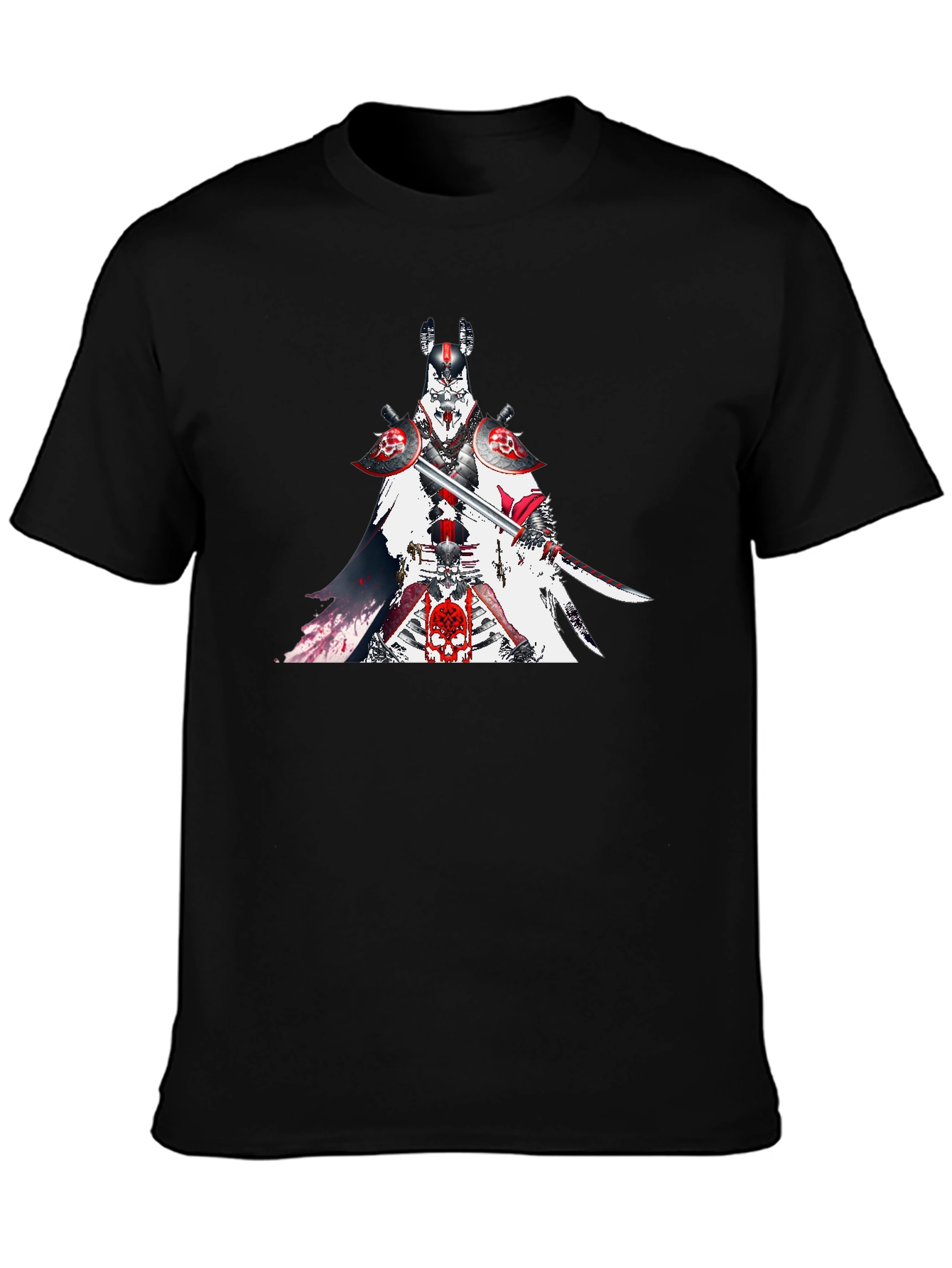 Samurai Warrior Graphic T-Shirt - Black
