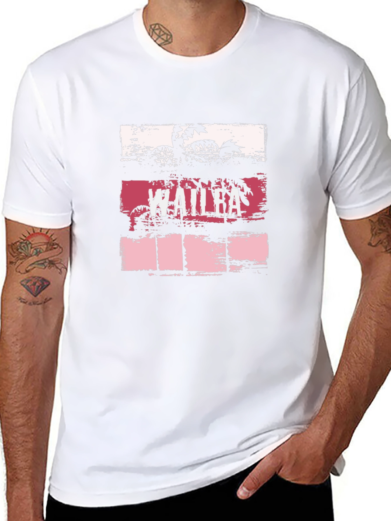 Wailea Palm Tree Graphic T-Shirt - Black