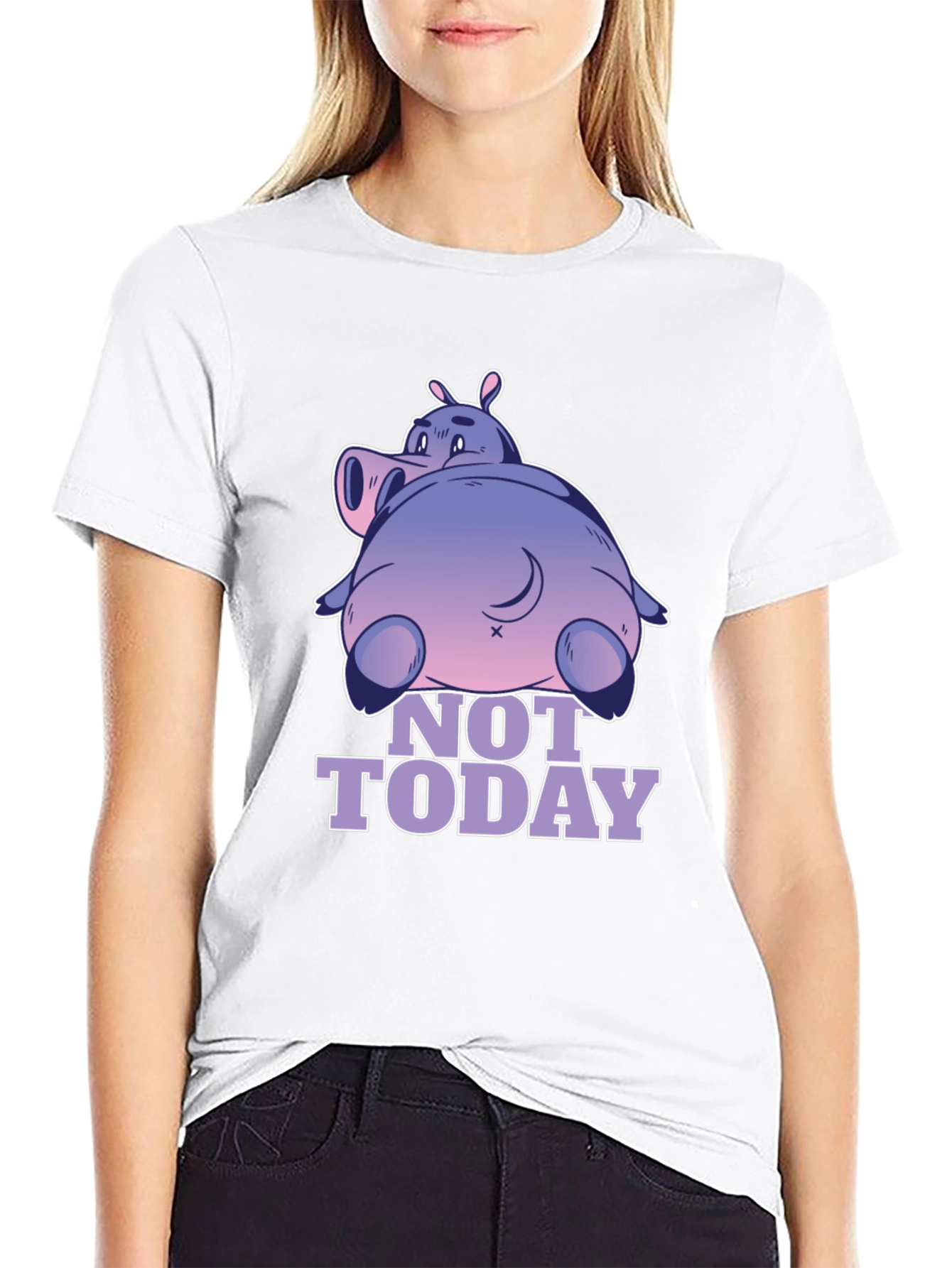 Not Today Hippo T-Shirt - Relaxed Fit