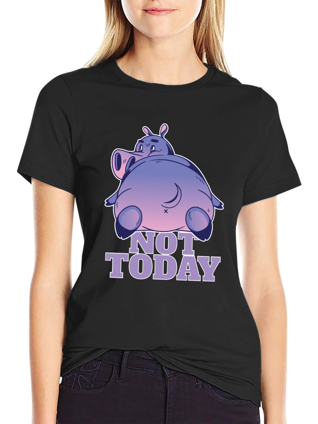 Not Today Hippo T-Shirt - Relaxed Fit