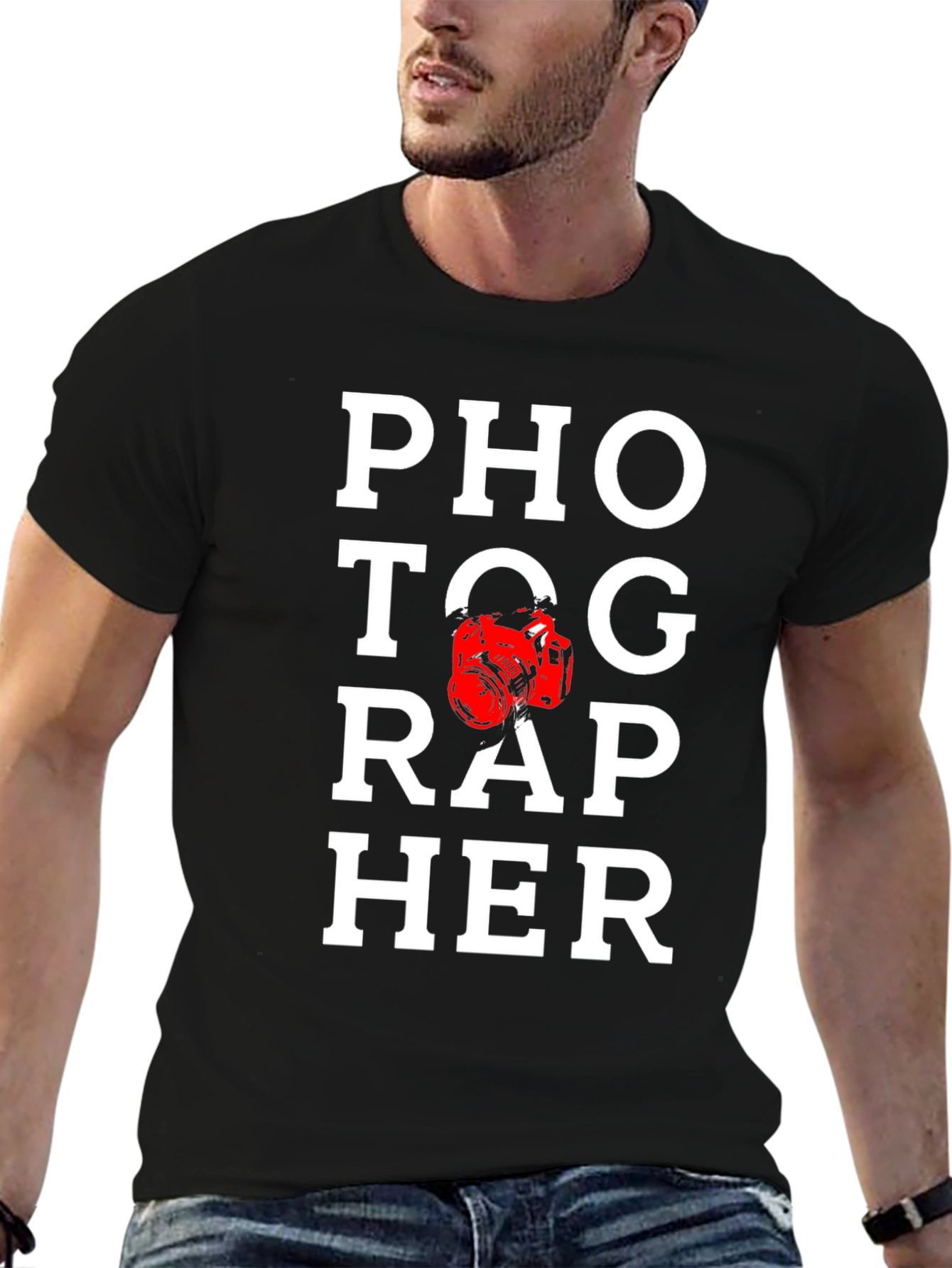 Photographer Graphic Tee - Black