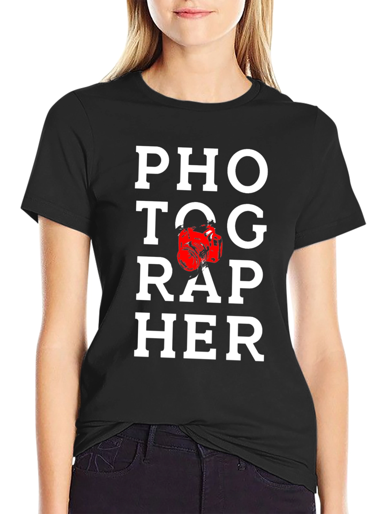 Photographer Graphic Tee - Black