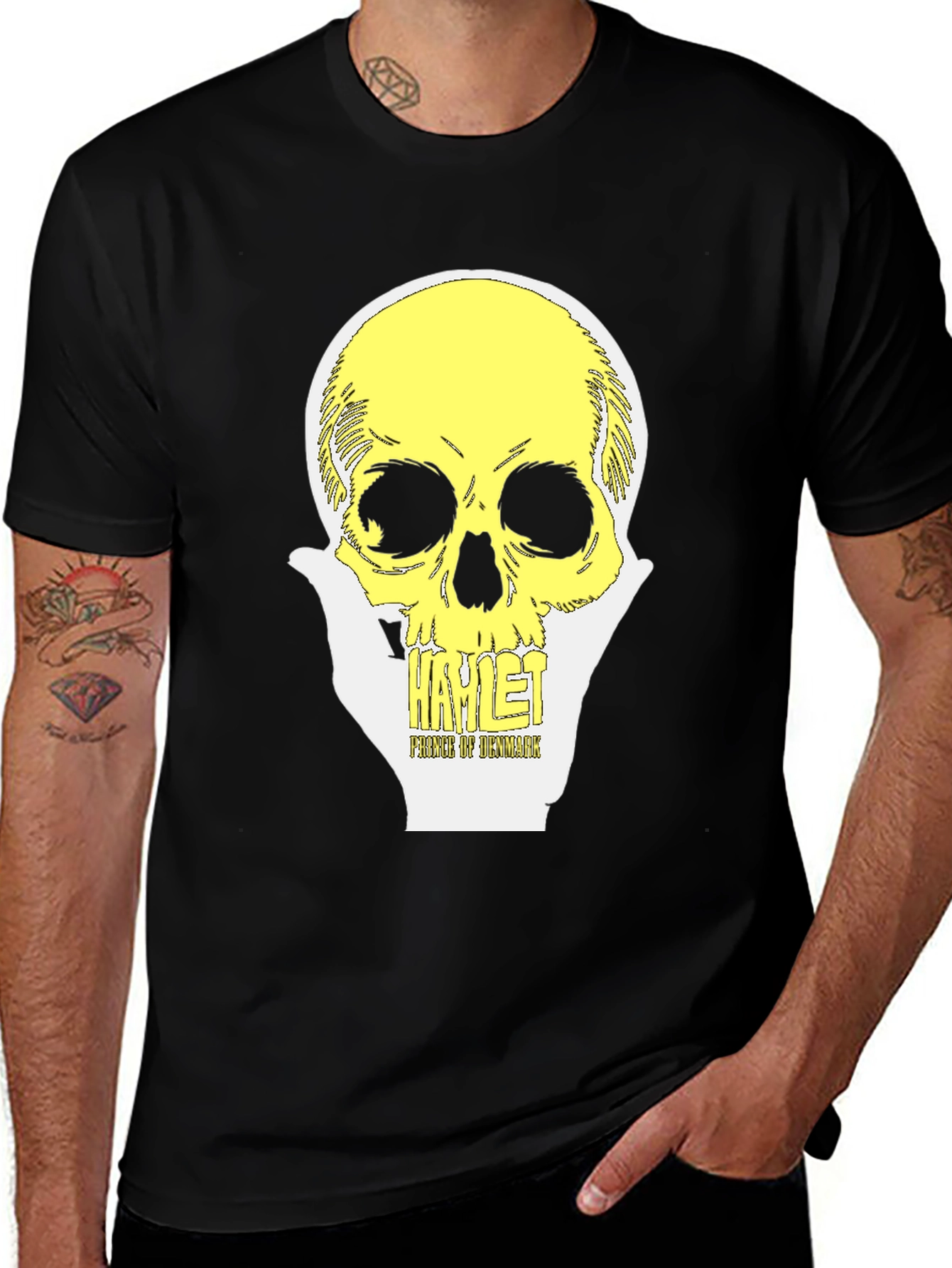 Hamlet Prince of Denmark Skull Graphic Tee
