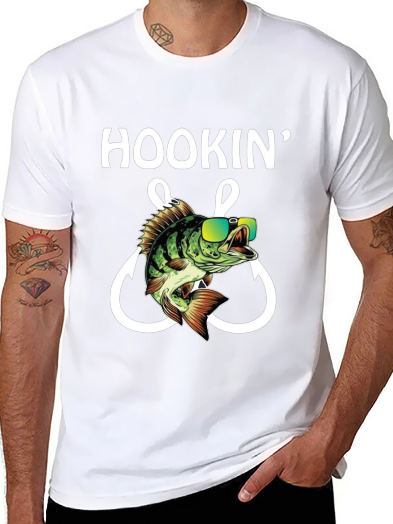 Hookin Bass Fishing T-Shirt