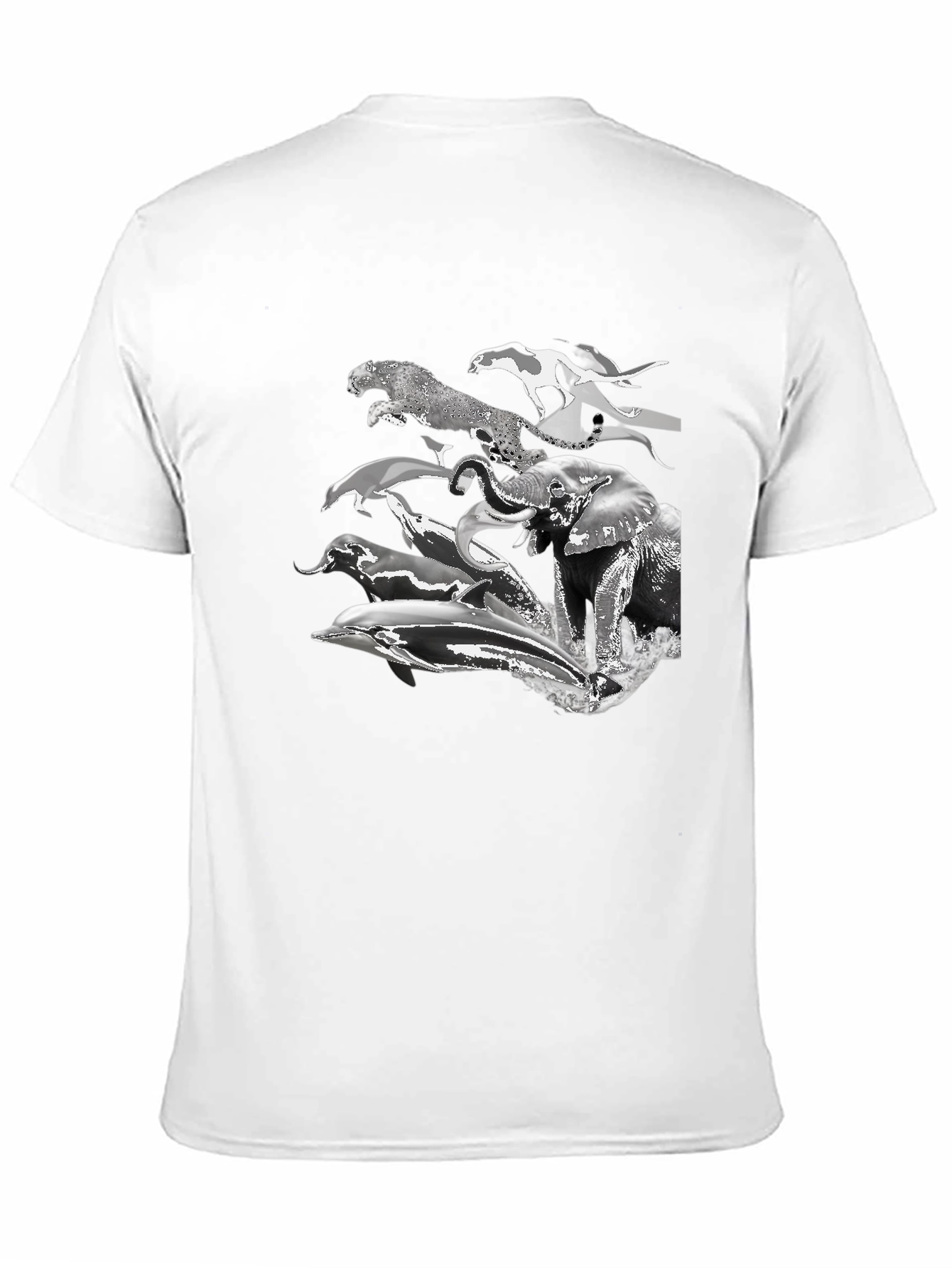 Animal Print Tee - Black