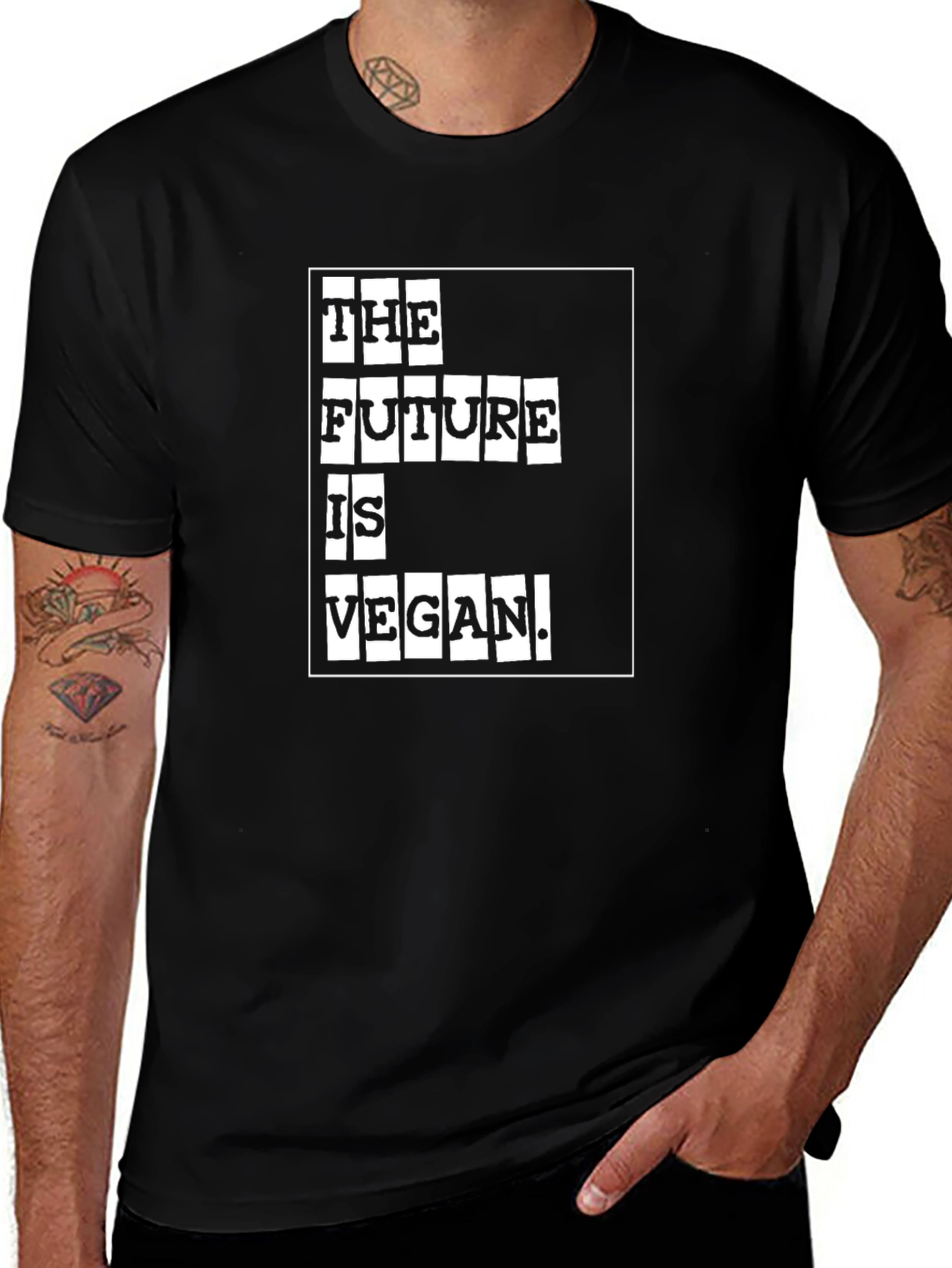 The Future is Vegan Graphic Tee - Black