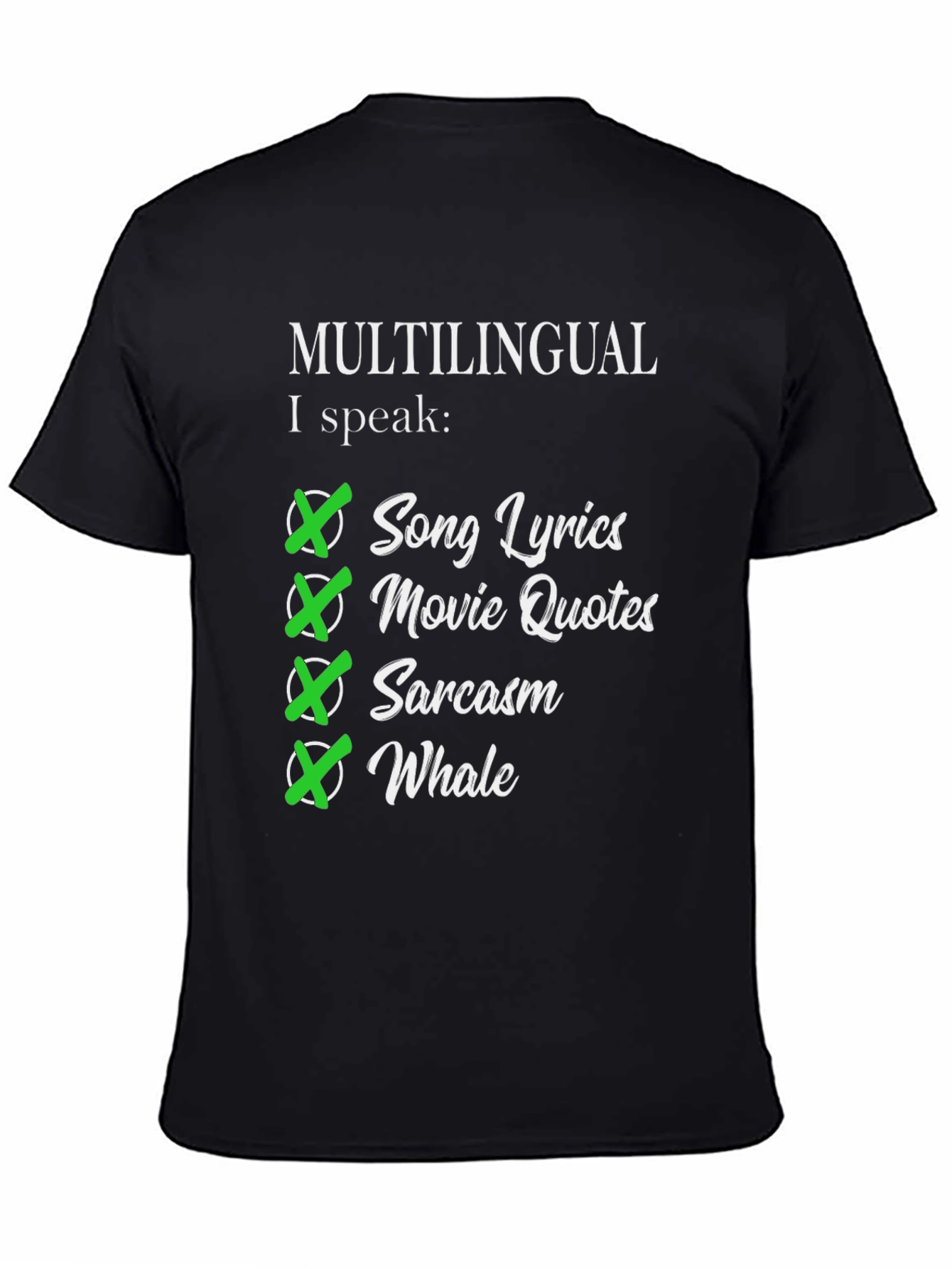 Multilingual I Speak Song Lyrics T-Shirt