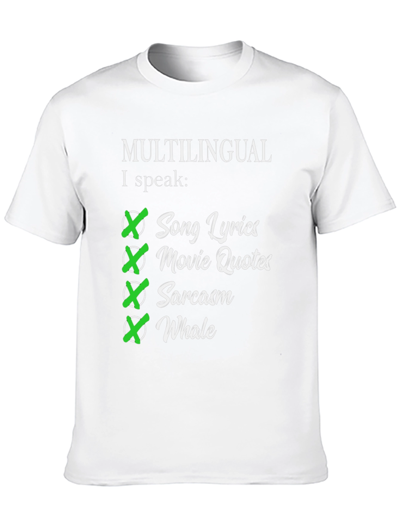 Multilingual I Speak Song Lyrics T-Shirt