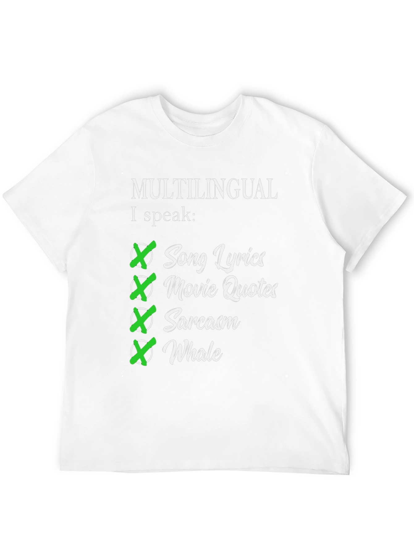 Multilingual I Speak Song Lyrics T-Shirt