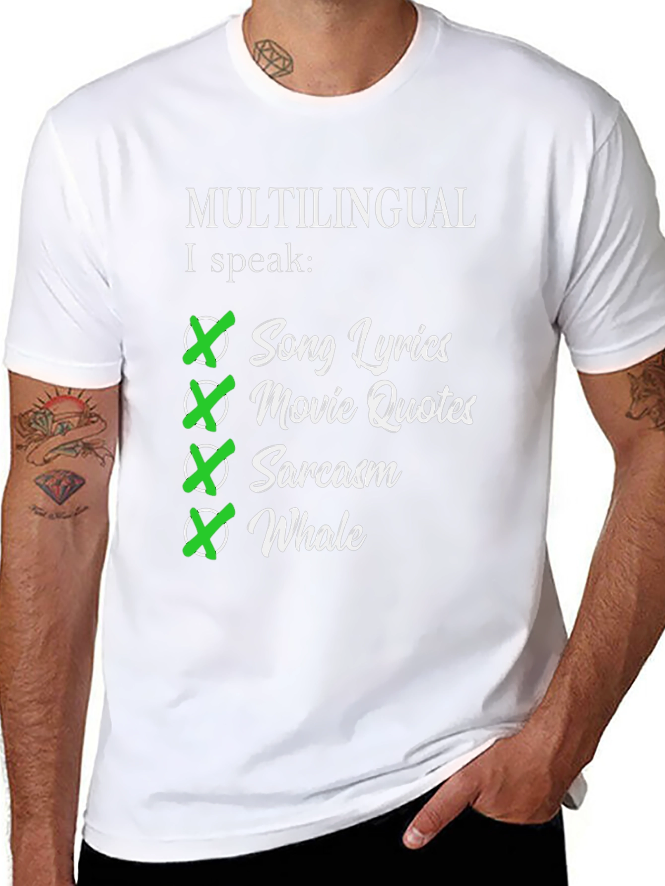 Multilingual I Speak Song Lyrics T-Shirt