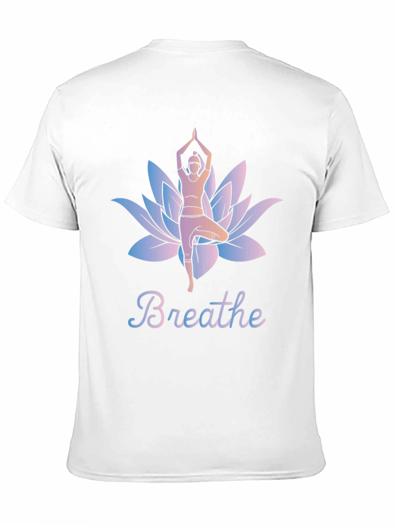 Breathe Yoga Lotus Flower T-Shirt - Mens Graphic Tee