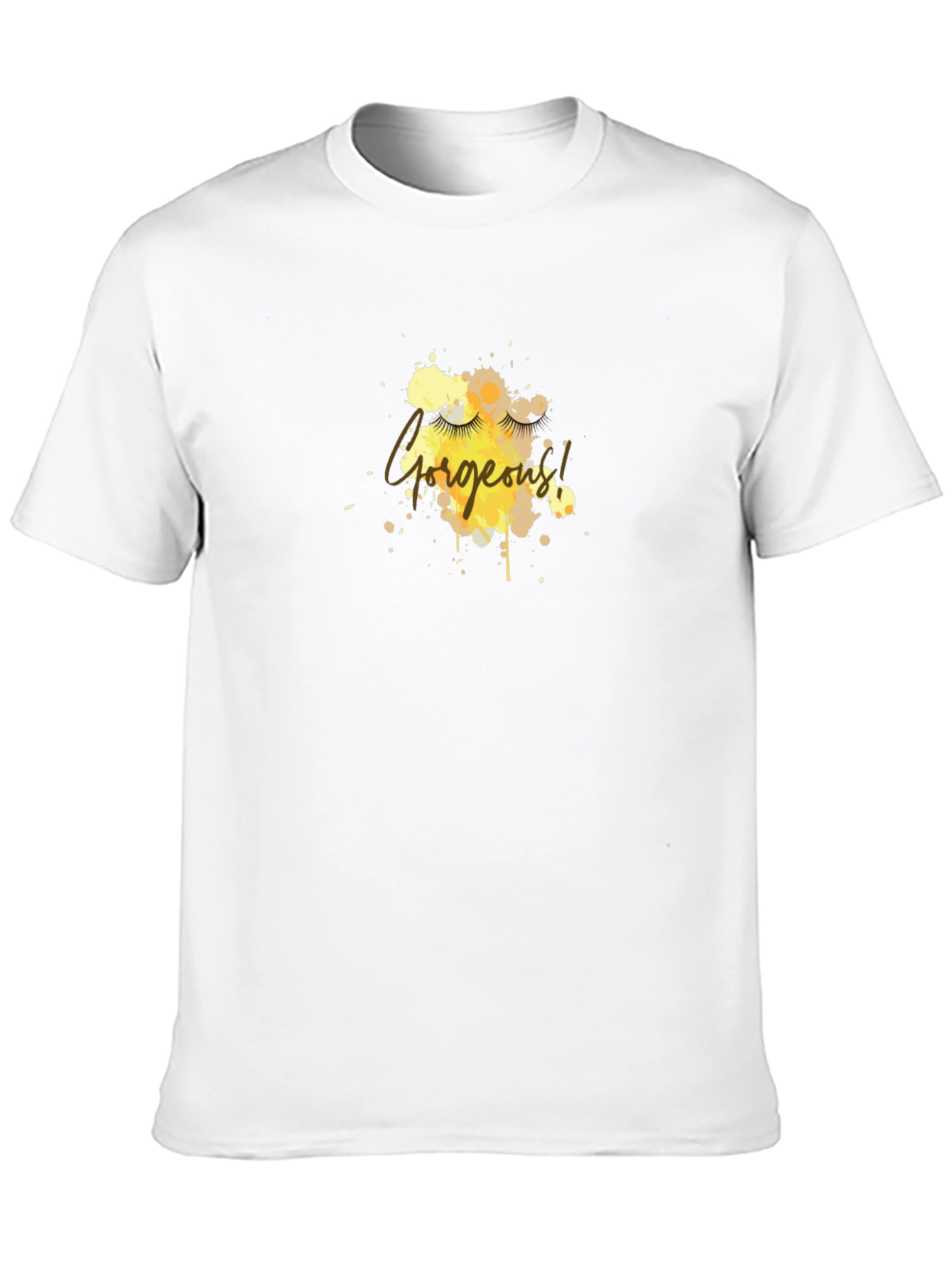 Gorgeous Eyelash Graphic Tee - Black Cotton Blend