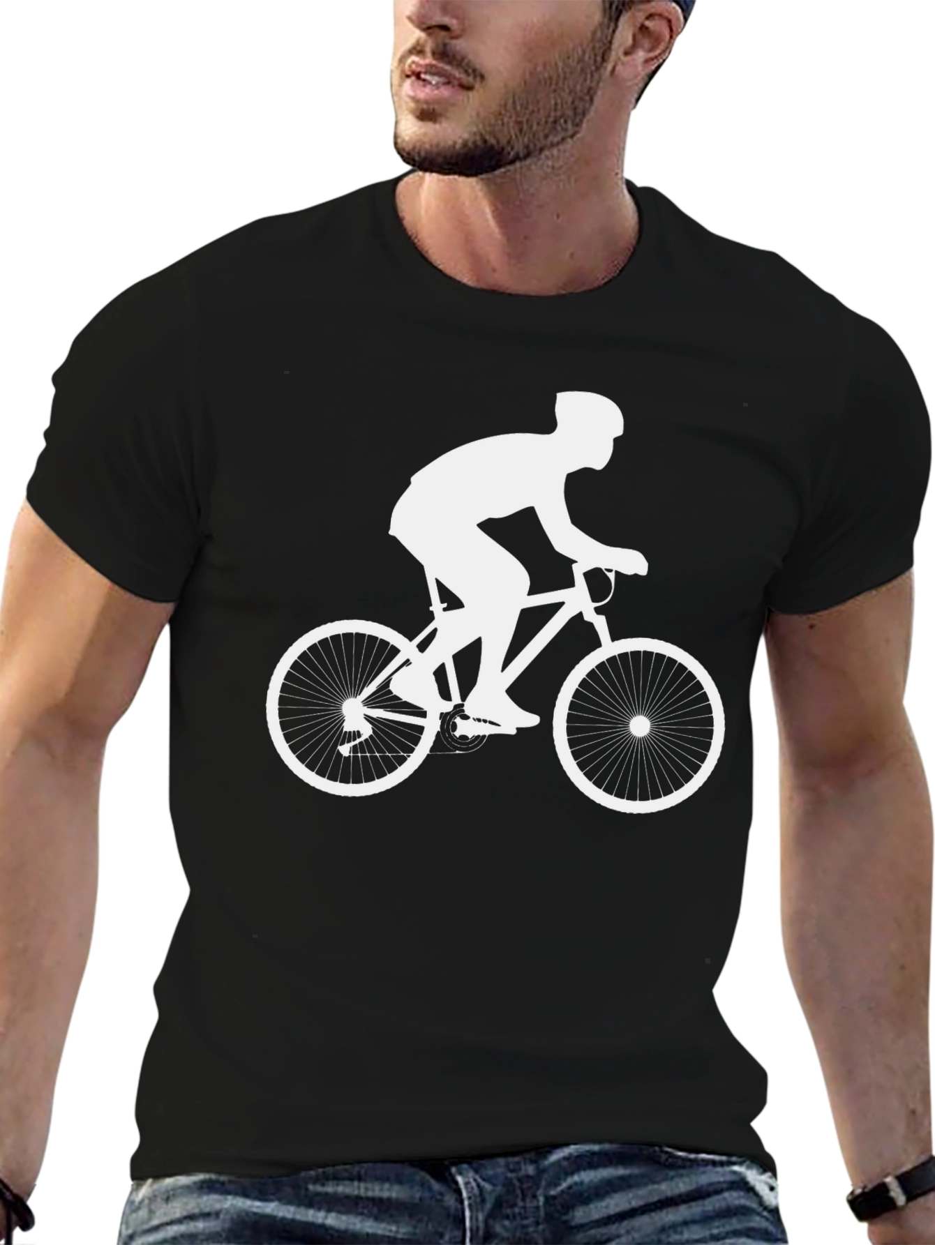 Cyclist Graphic T-Shirt - Black Cotton Tee