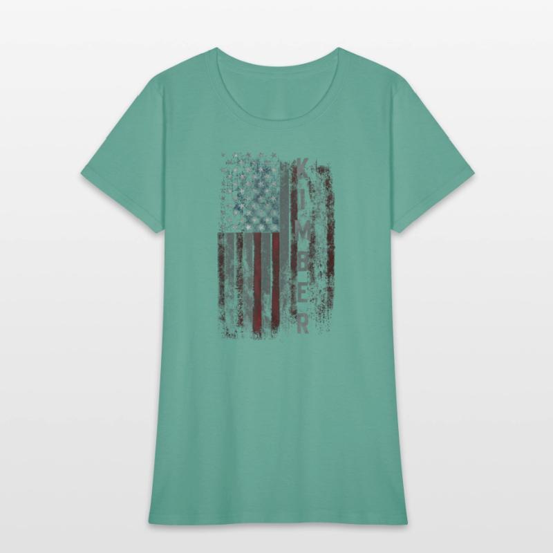 Kimber Family American Flag T shirt