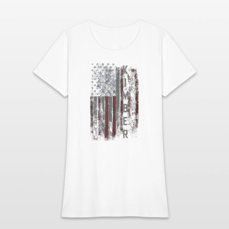 Kimber Family American Flag T shirt