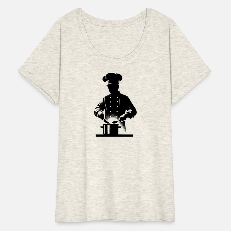 Kitchen Chef And Hobby Cook Silhouette Portrait