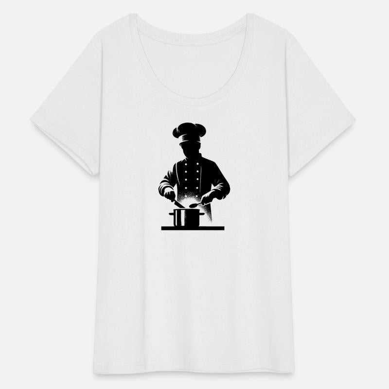 Kitchen Chef And Hobby Cook Silhouette Portrait