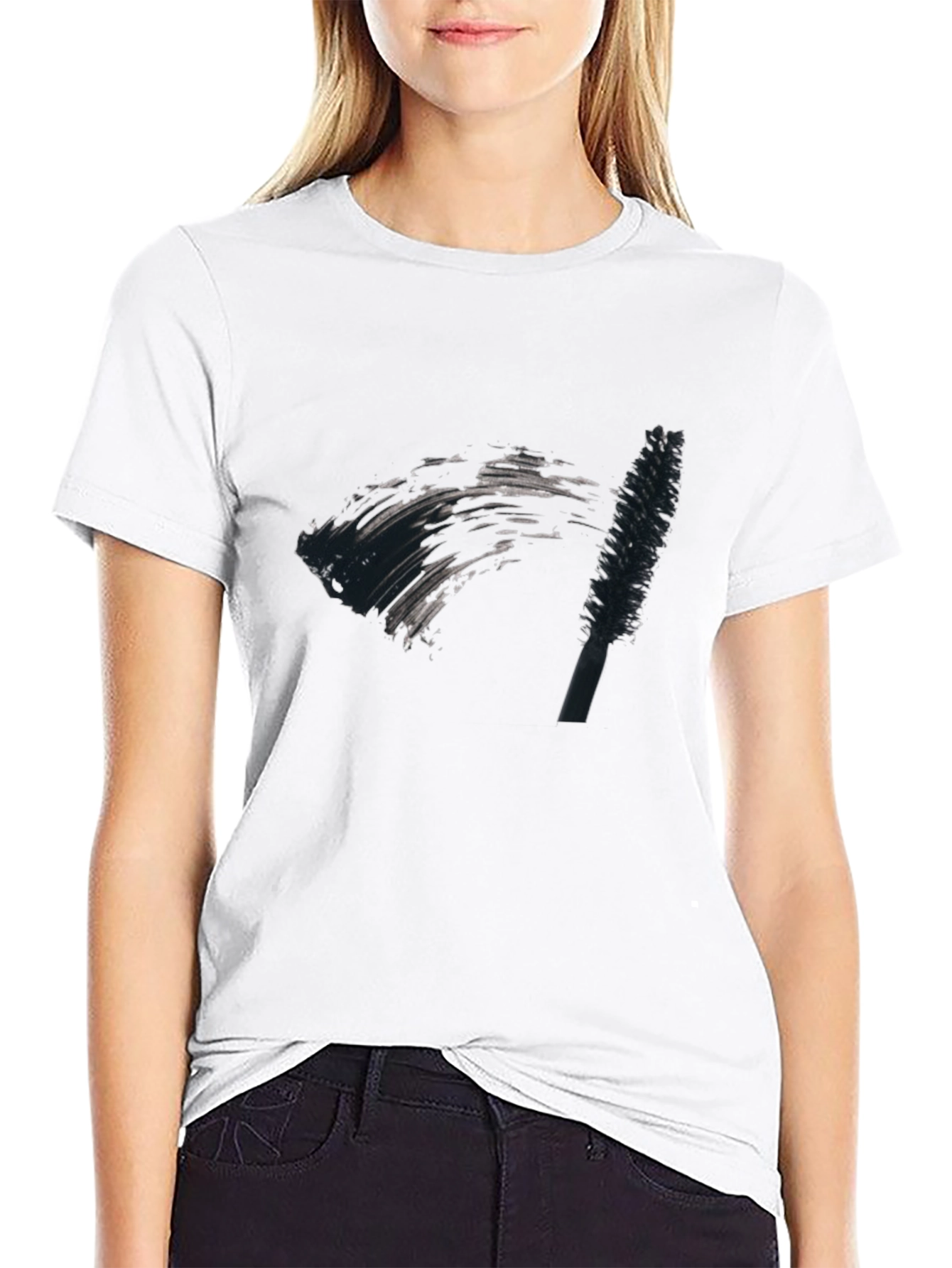 Mascara Brush Graphic Tee - Unisex Black T-Shirt
