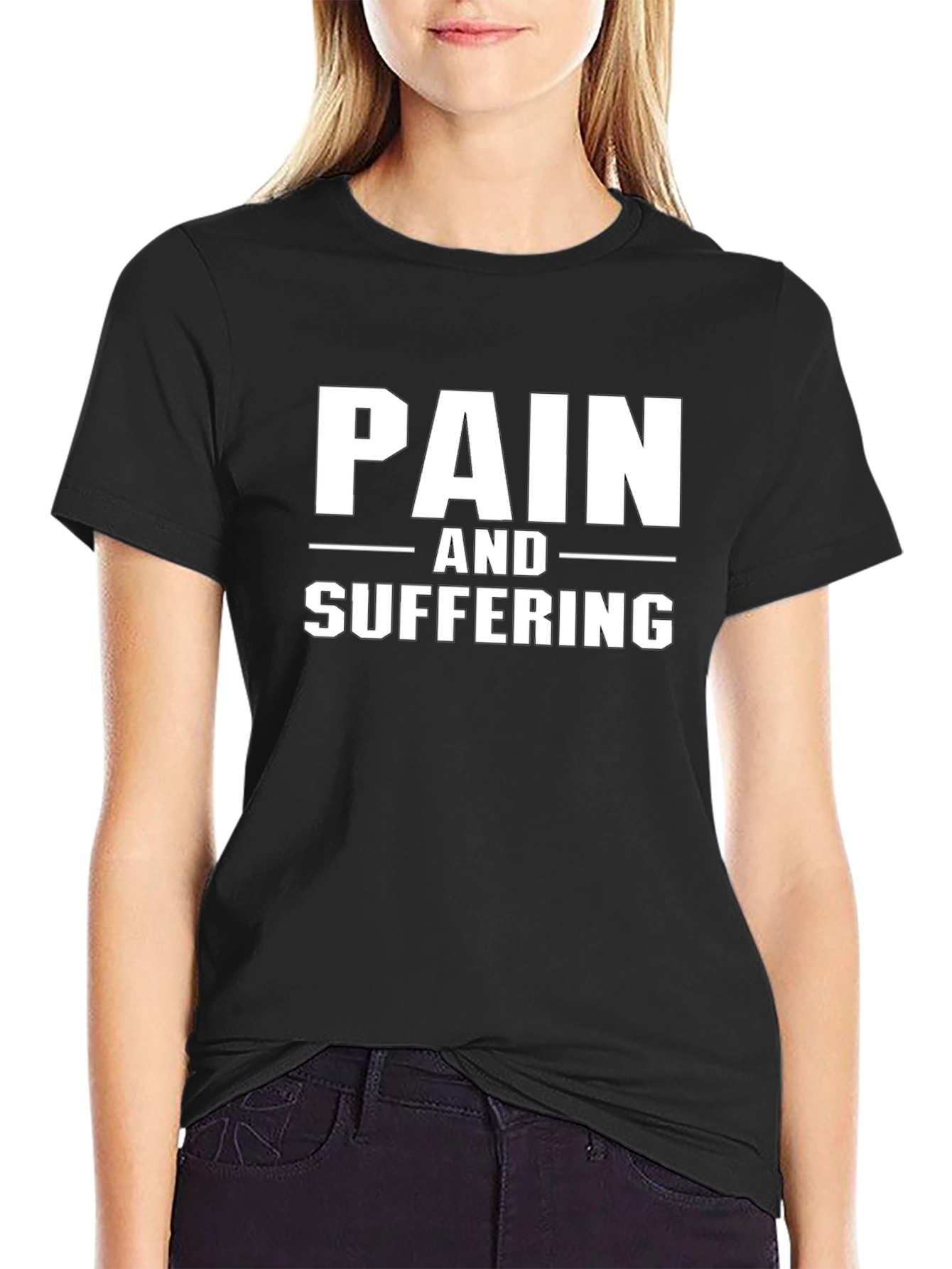Pain and Suffering Graphic Tee - Black