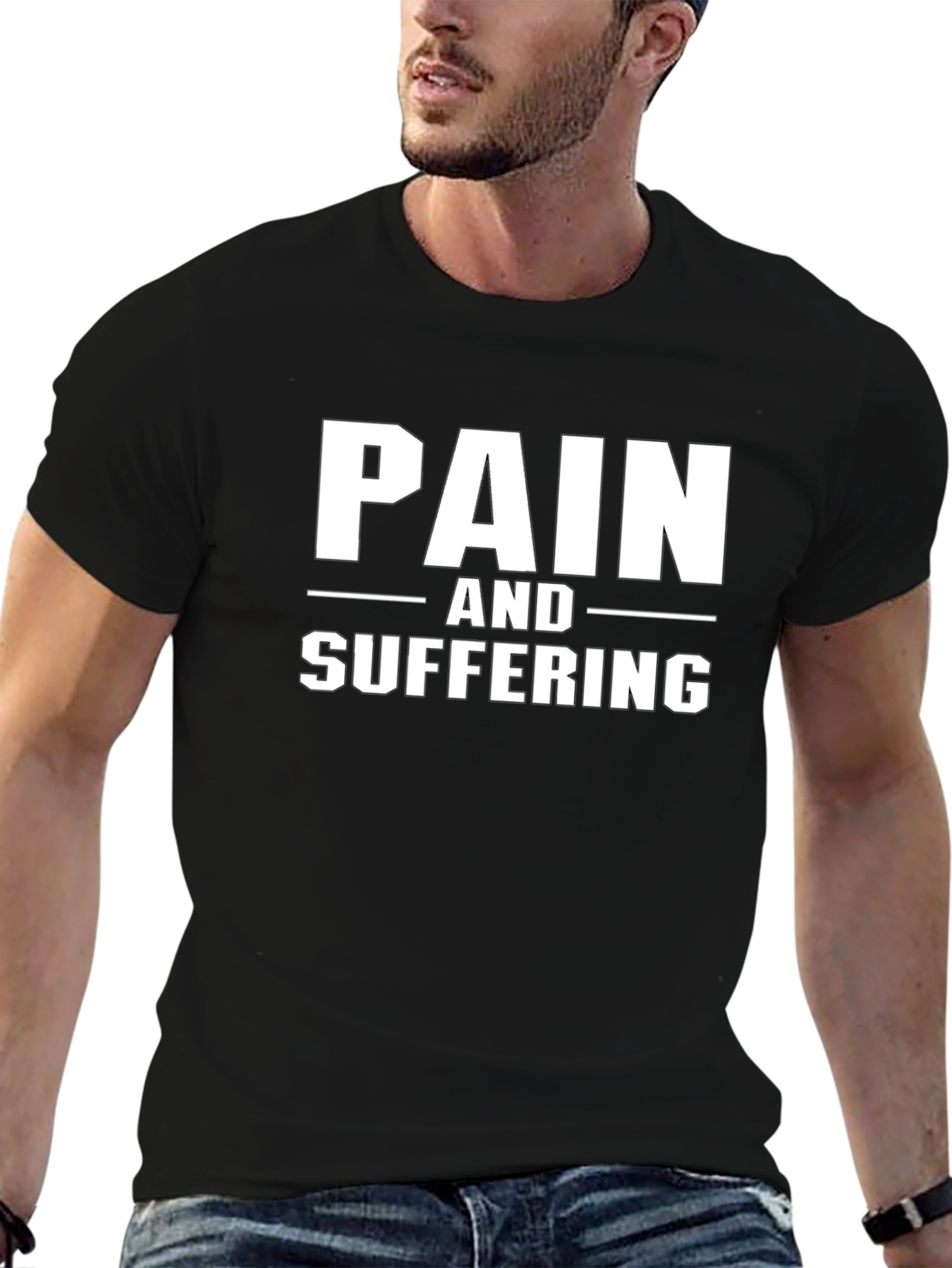 Pain and Suffering Graphic Tee - Black