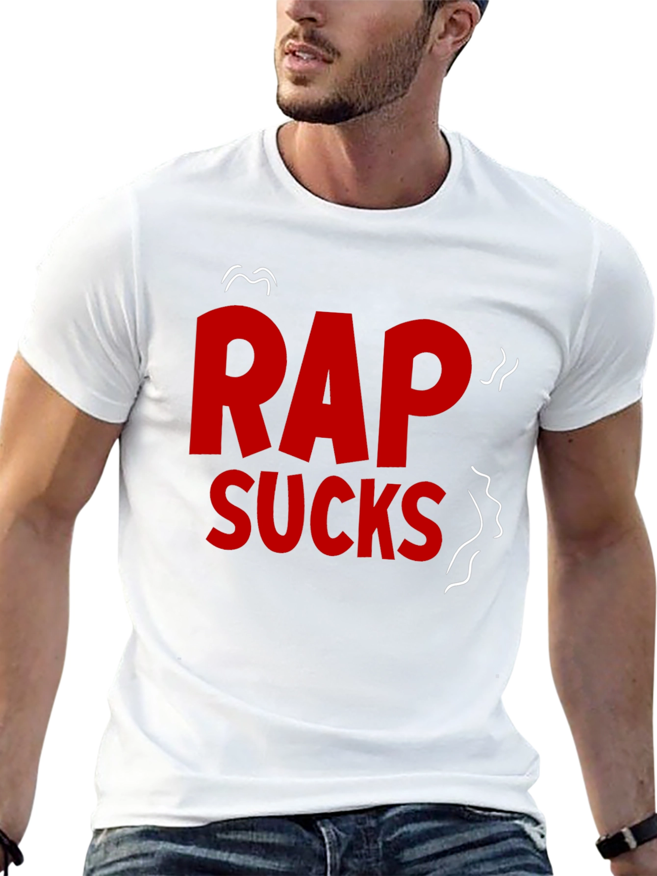 Rap Sucks Graphic T-Shirt - Black Cotton Tee
