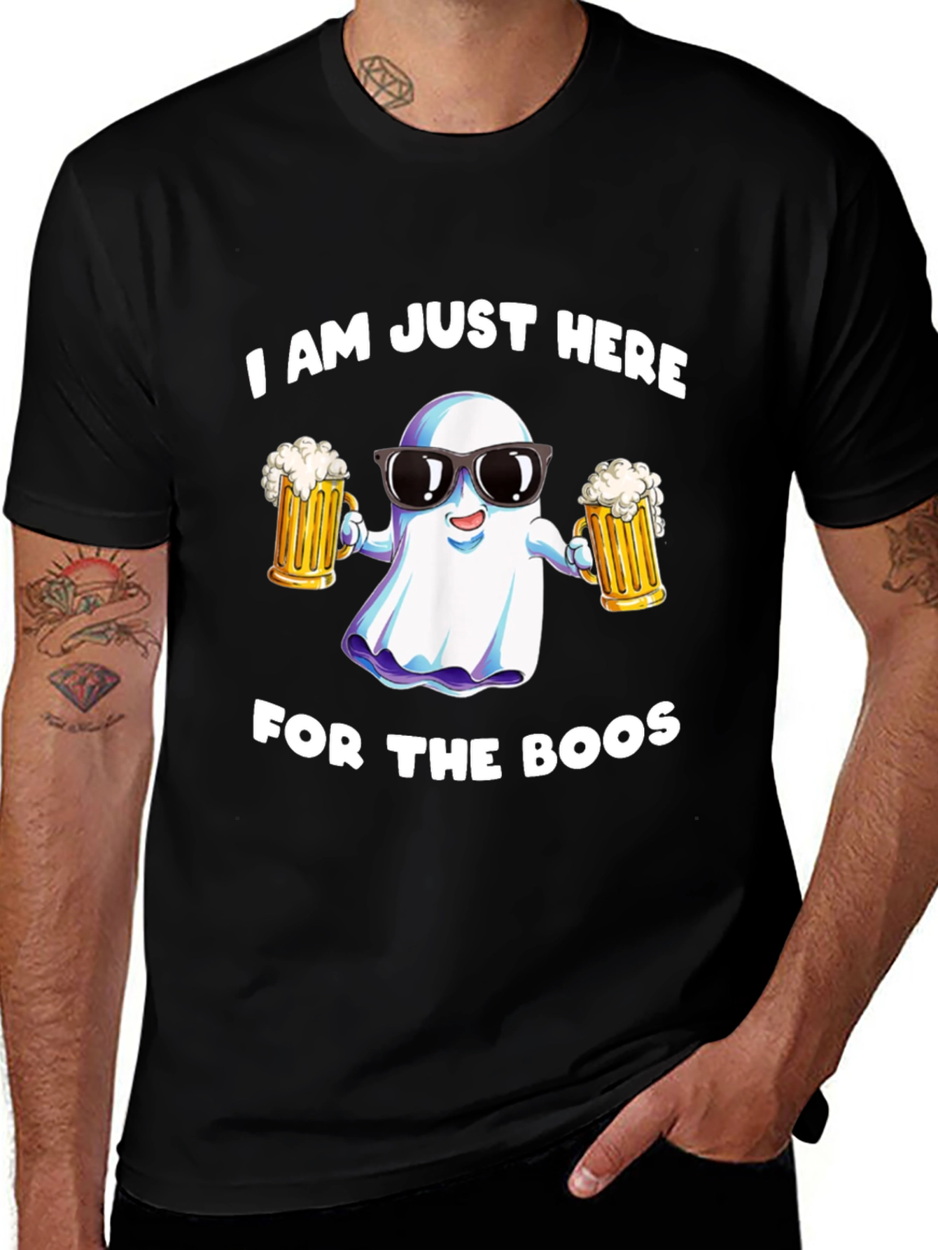 Boos Crew Black Graphic Tee