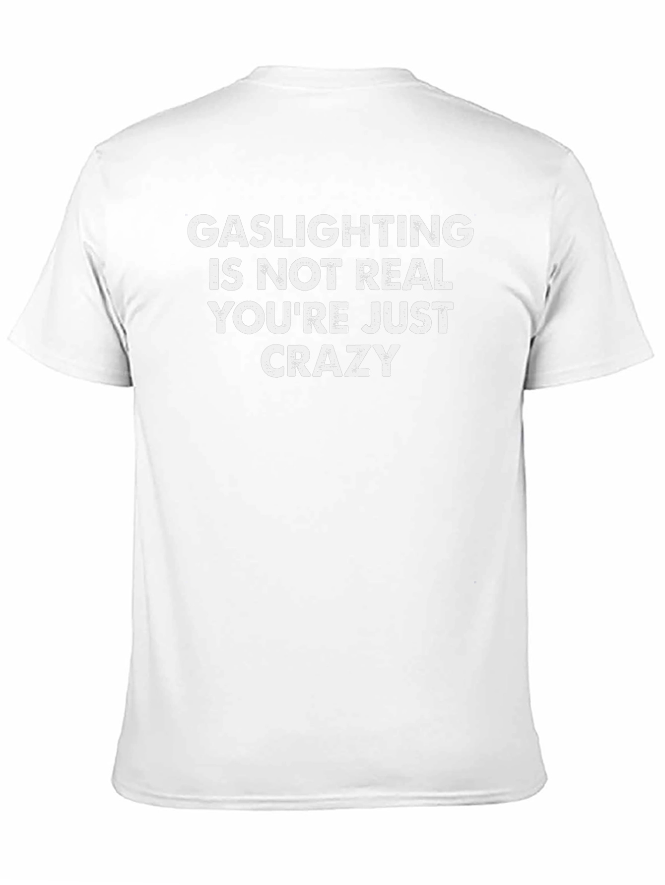 Gaslighting Slogan Black Cotton T-Shirt