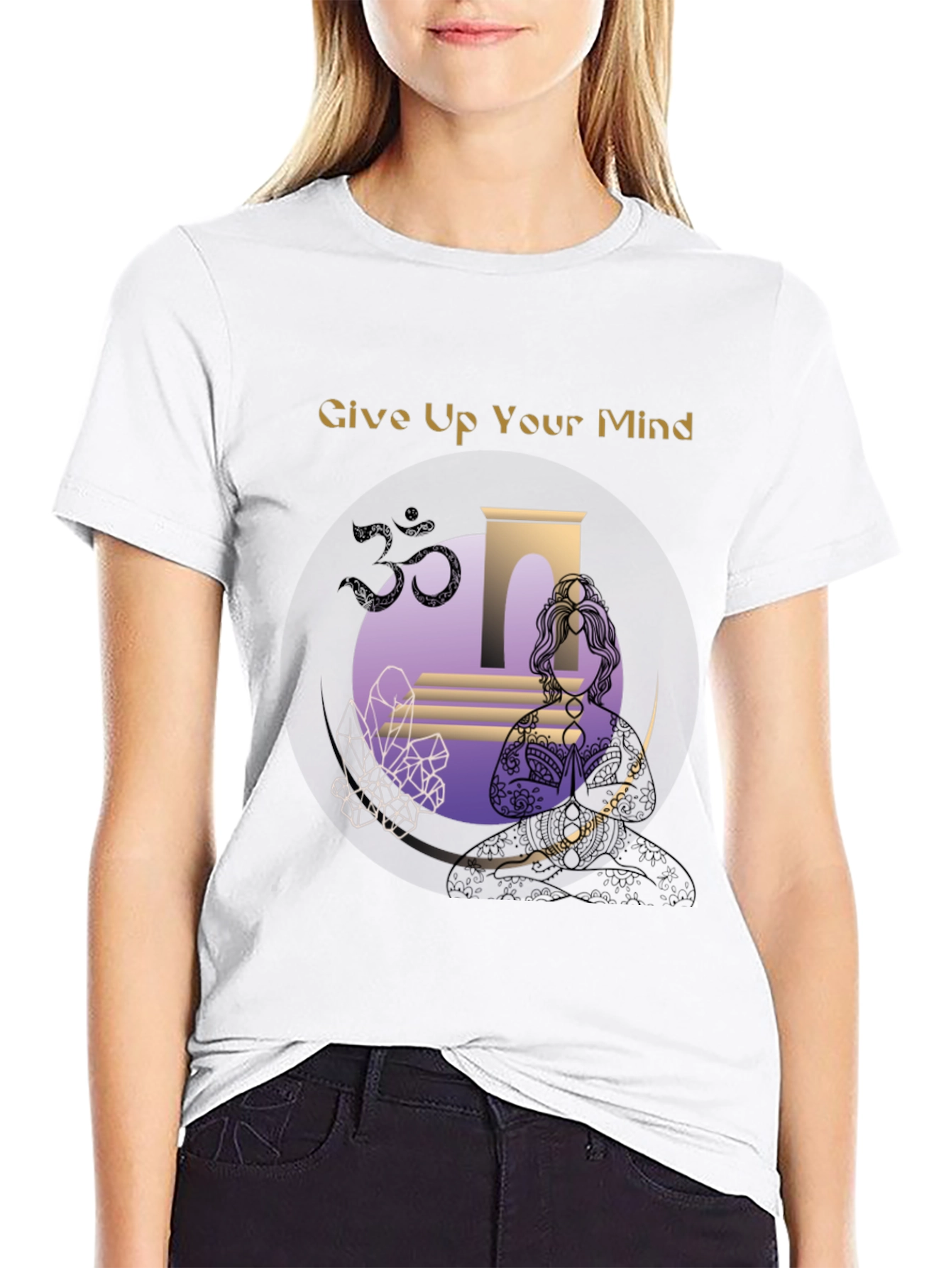 Give Up Your Mind T-Shirt Yoga Meditation Design