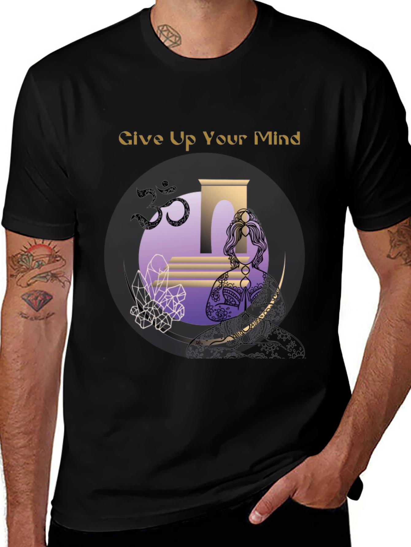 Give Up Your Mind T-Shirt Yoga Meditation Design