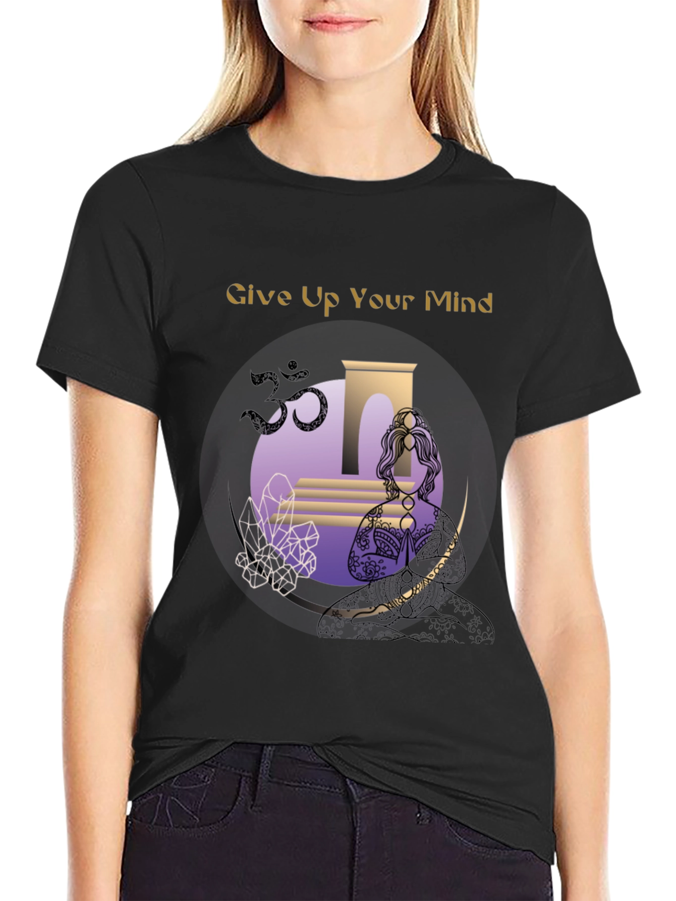 Give Up Your Mind T-Shirt Yoga Meditation Design