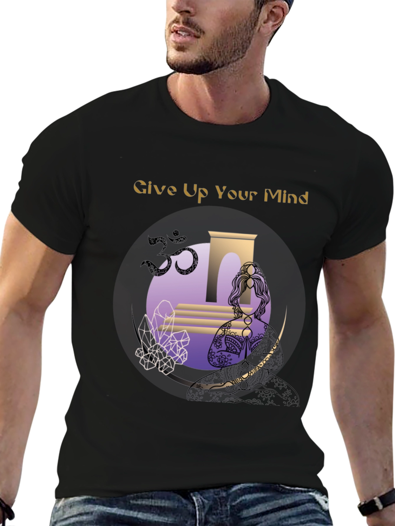Give Up Your Mind T-Shirt Yoga Meditation Design