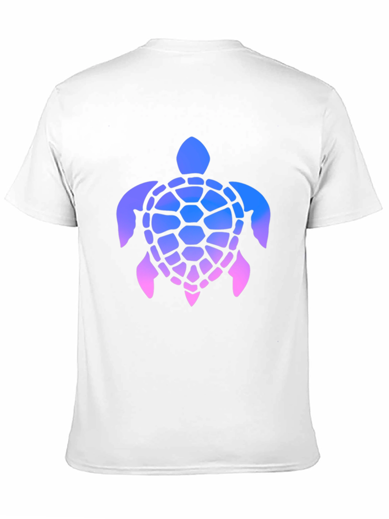Gradient Turtle Graphic Tee - Stylish Mens Black T-Shirt