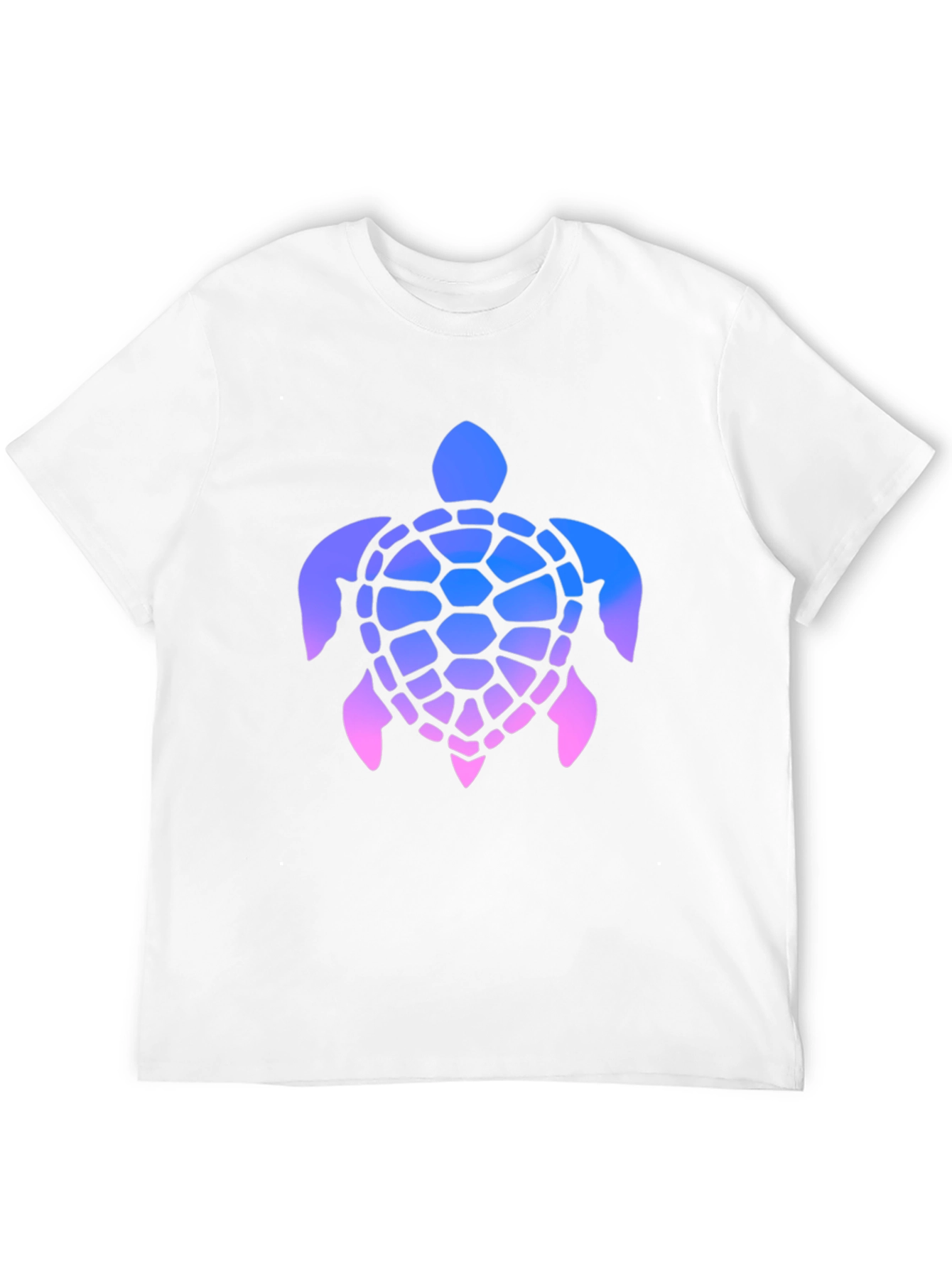 Gradient Turtle Graphic Tee - Stylish Mens Black T-Shirt