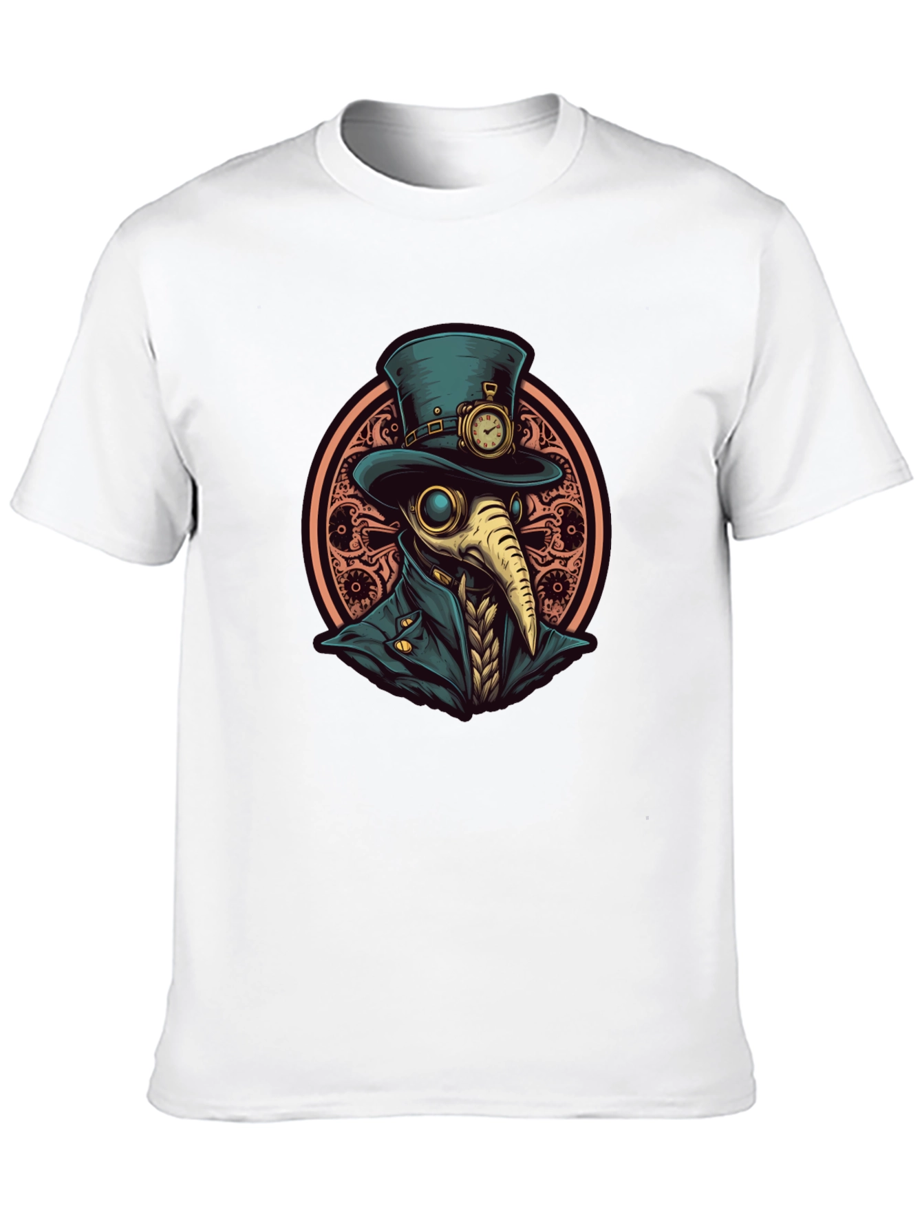 Steampunk Plague Doctor Graphic Tee - Black